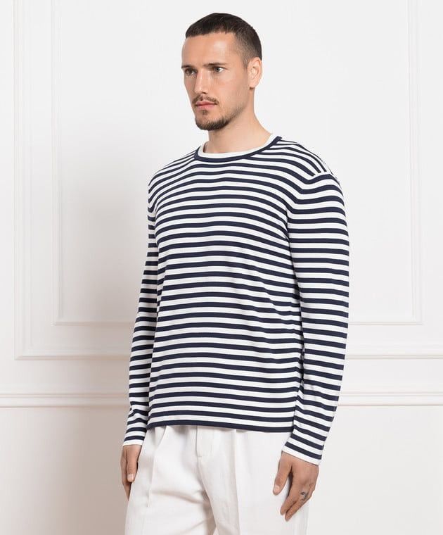 Brunello Cucinelli 🇮🇹 Brunello Cucinelli Luxury Striped Sweater Made in Italy Size US L / EU 52-54 / 3 - 3 Thumbnail