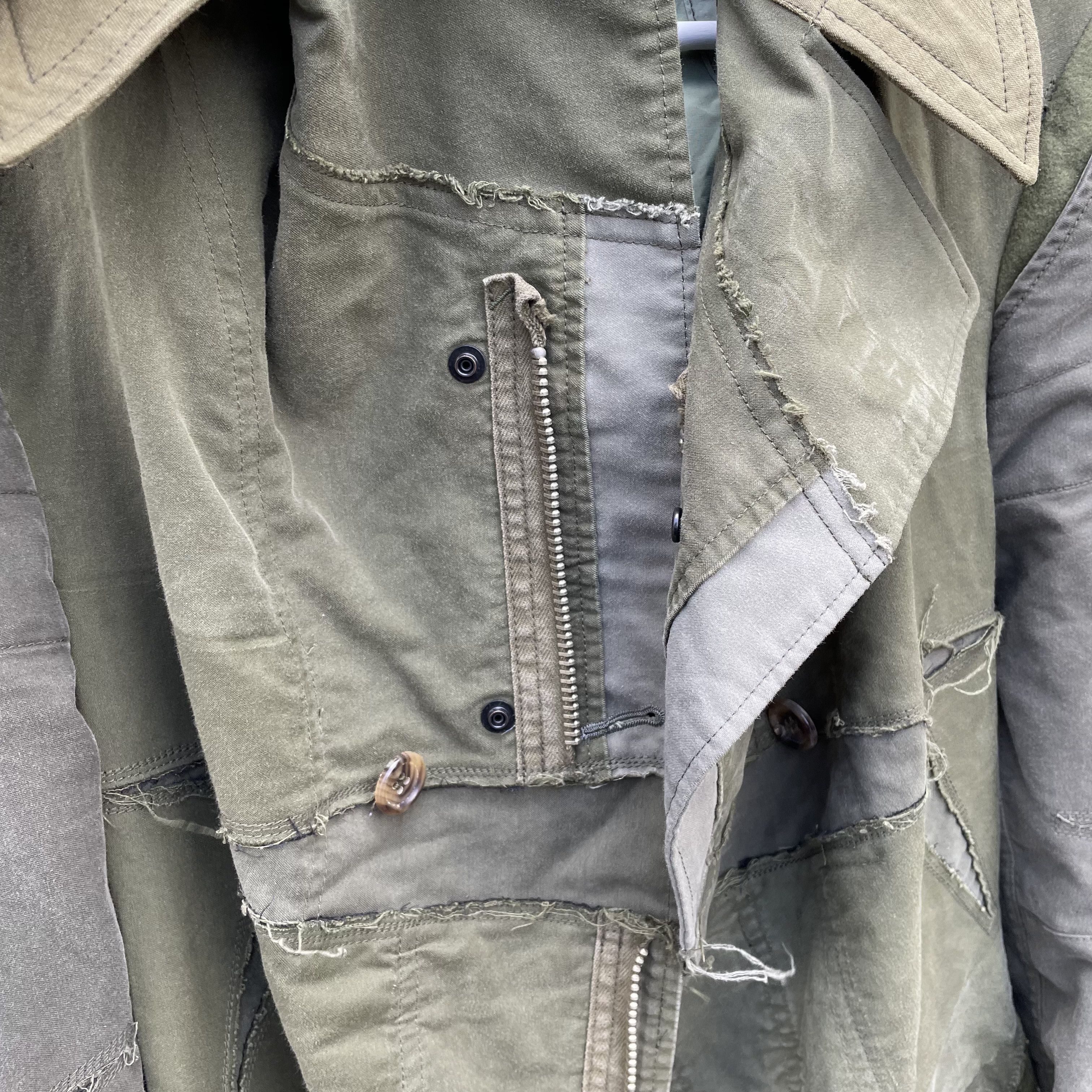 Comme des Garcons CDG Junya Watanabe Reworked Patchwork Military Coat F/W06 Size L / US 10 / IT 46 - 9 Thumbnail