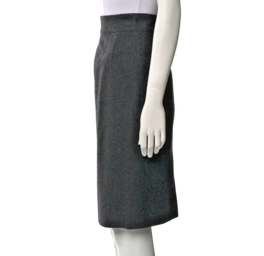 Dolce & Gabbana Dolce & Gabbana Grey Skirt US6 IT42 Wool Cashmere Zip Slim Size 28" / US 6 / IT 42 - 5 Thumbnail
