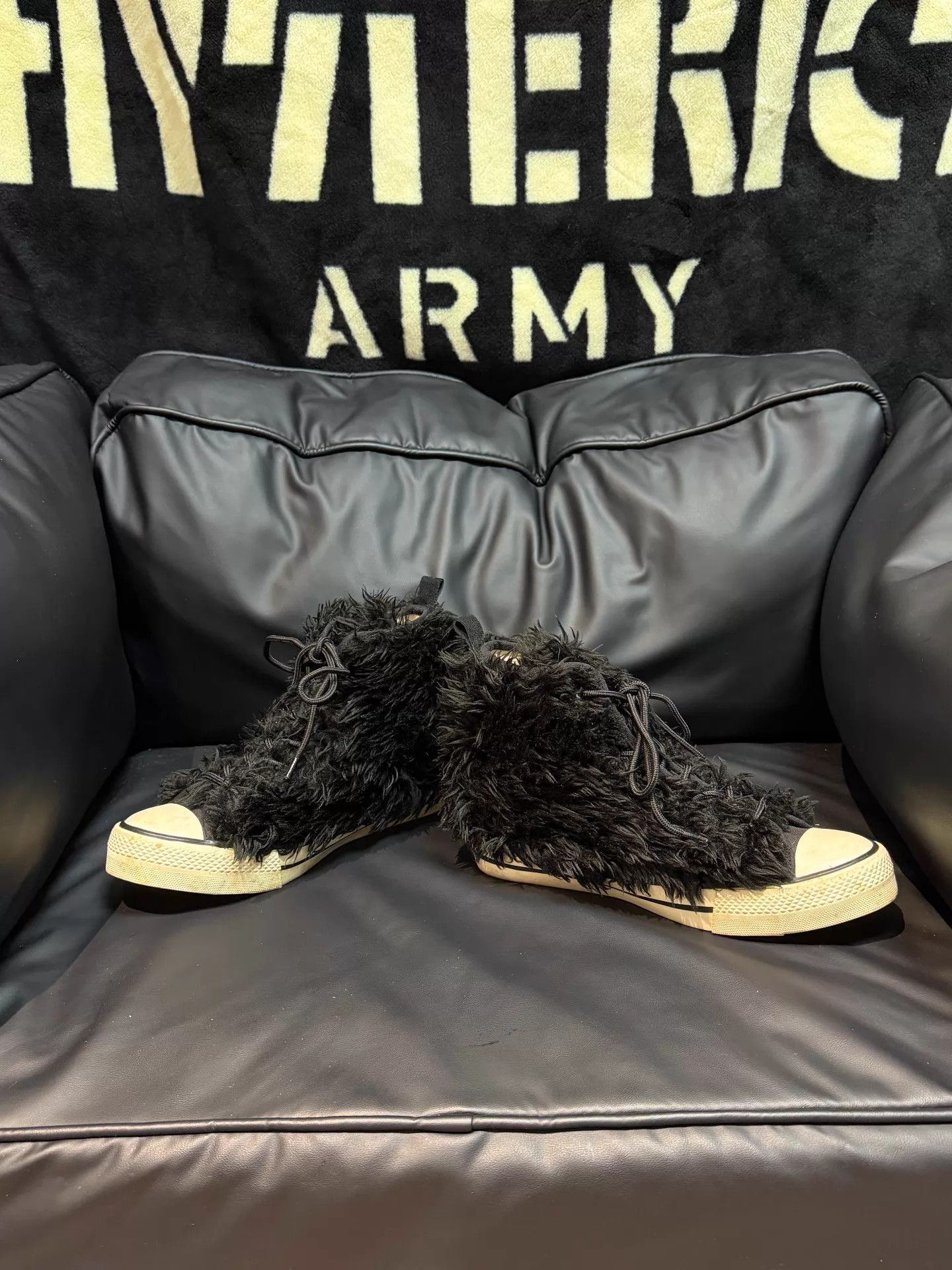 Other Nakagawa Masahiro 90s Faux-fur High-top Sneakers Size US 7.5 / IT 37.5 - 3 Thumbnail