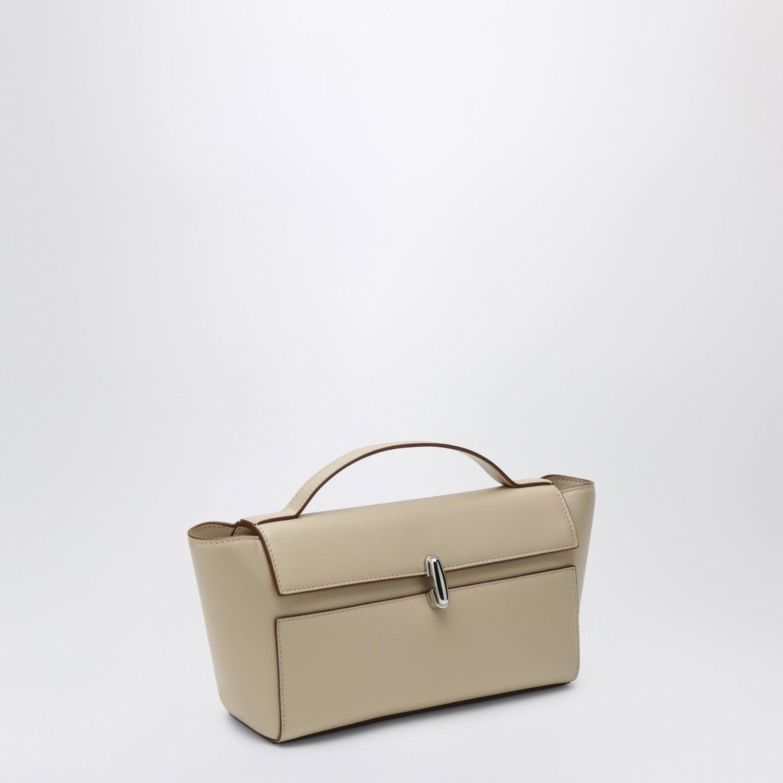 Savette SAVETTE Symmetry Trapeze Ivory Leather Pouch New & Authentic Size ONE SIZE - 2 Thumbnail