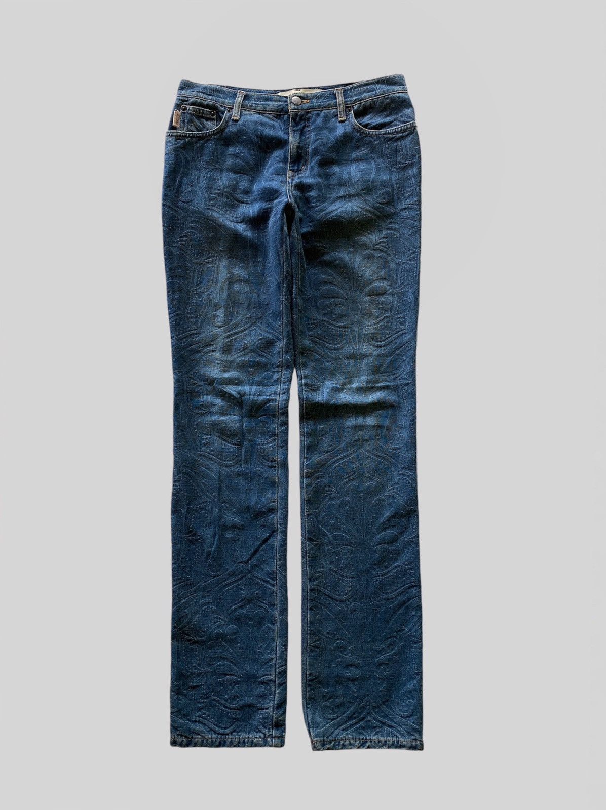 Vintage Moschino Embossed Design Jeans