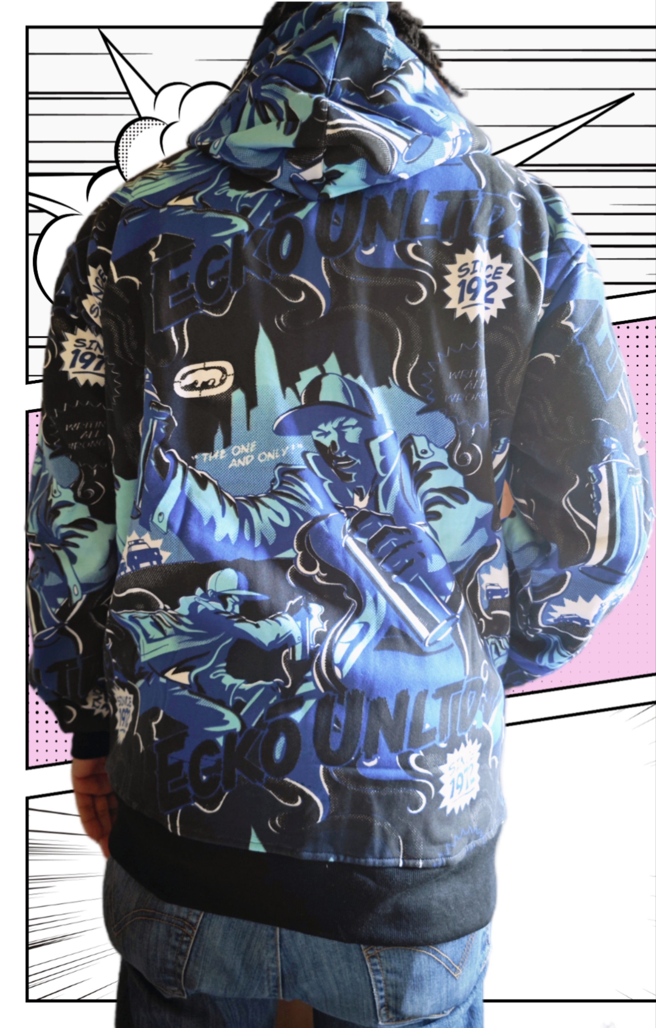 Ecko Unltd. Original Hoodie – Hip-Hop Streetwear Vintage Y2K Size US L / EU 52-54 / 3 - 3 Thumbnail