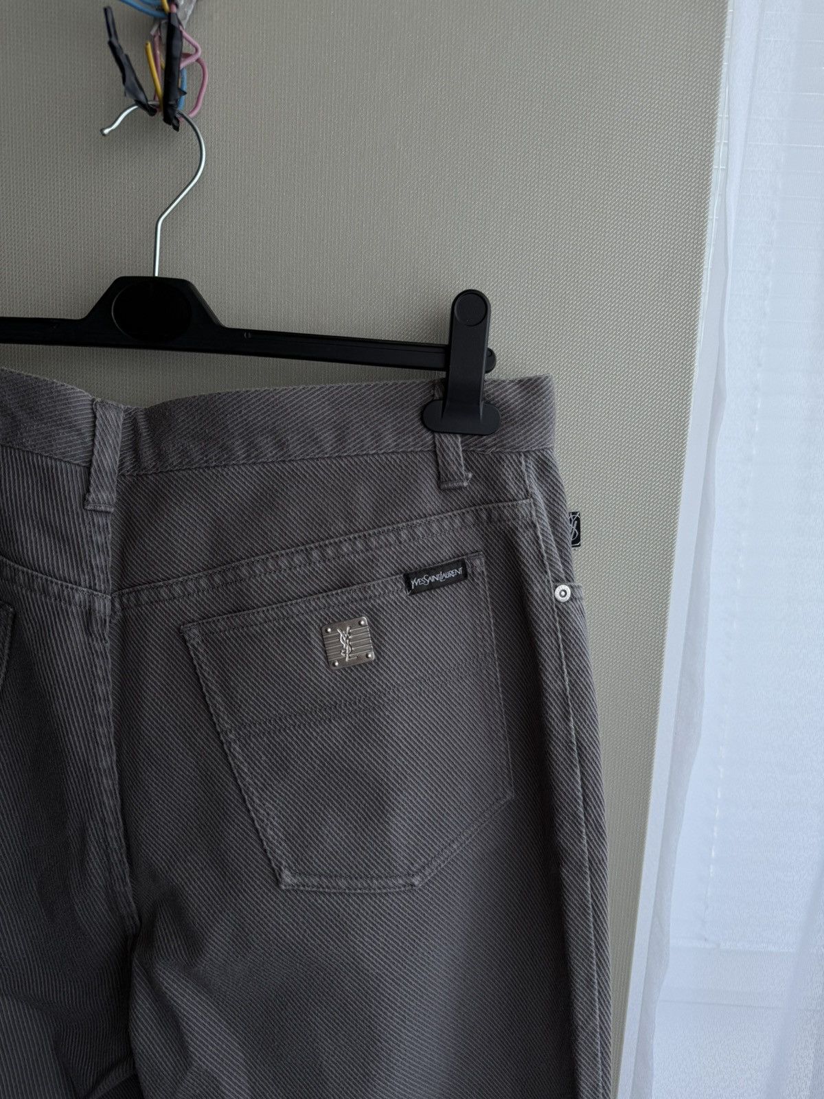 Vintage 🔥VINTAGE YSL BAGGY BIG LOGO JEANS YVES SAINT LAURENT PANTS Size US 36 / EU 52 - 11 Thumbnail