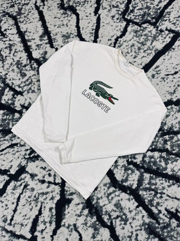 Lacoste Lacoste crewneck sweatshirt white logo S Size US S / EU 44-46 / 1 - 2 Thumbnail
