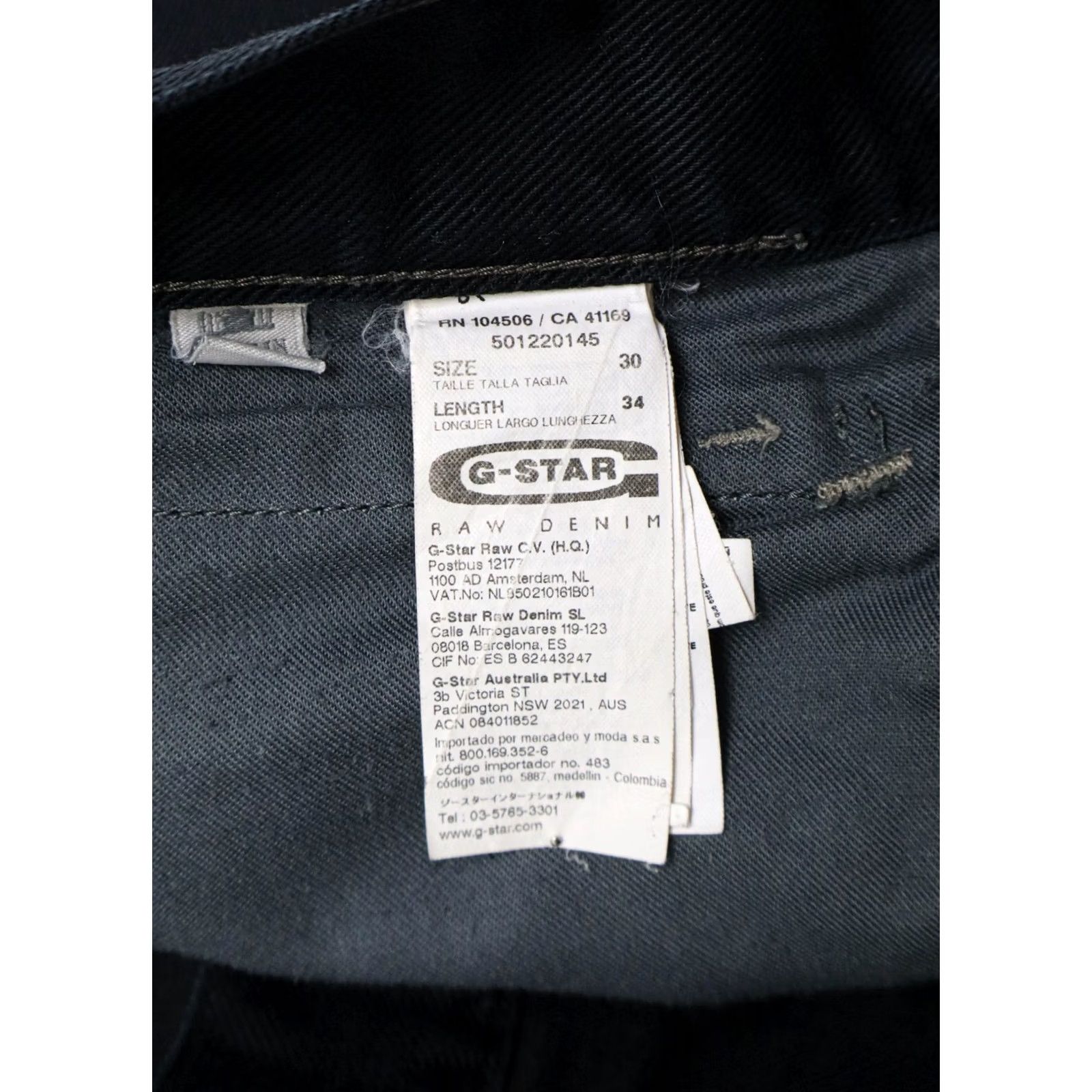 G-Star G-STAR New Radar Slim Jeans Men's Black Denim Button Fly Logo Pocket W30/L34 Size US 30 / EU 46 - 6 Thumbnail