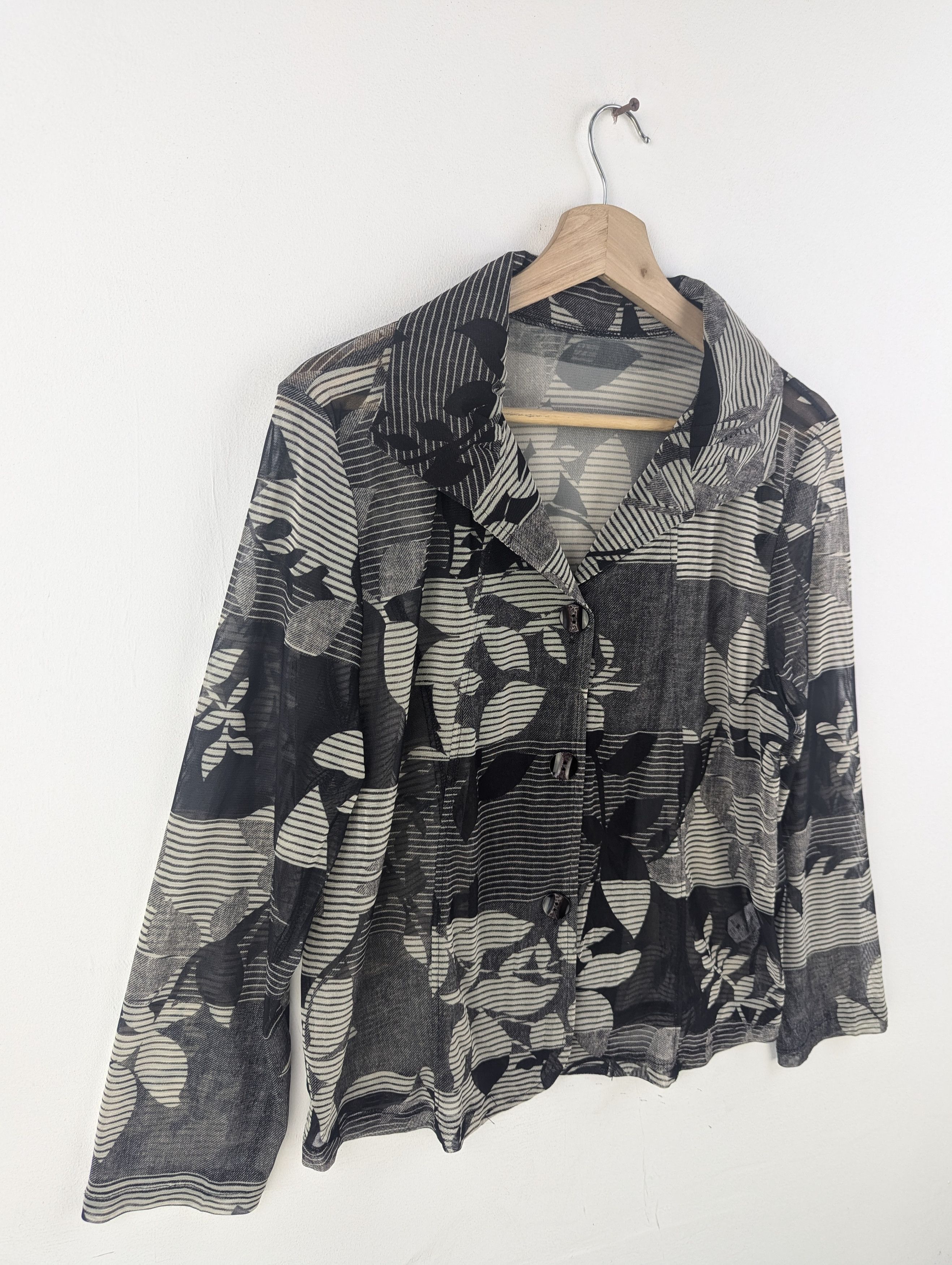 Designer × Japanese Brand Vintage Shirt Button Up Transparent Balenciaga Style Size M / US 6-8 / IT 42-44 - 3 Thumbnail