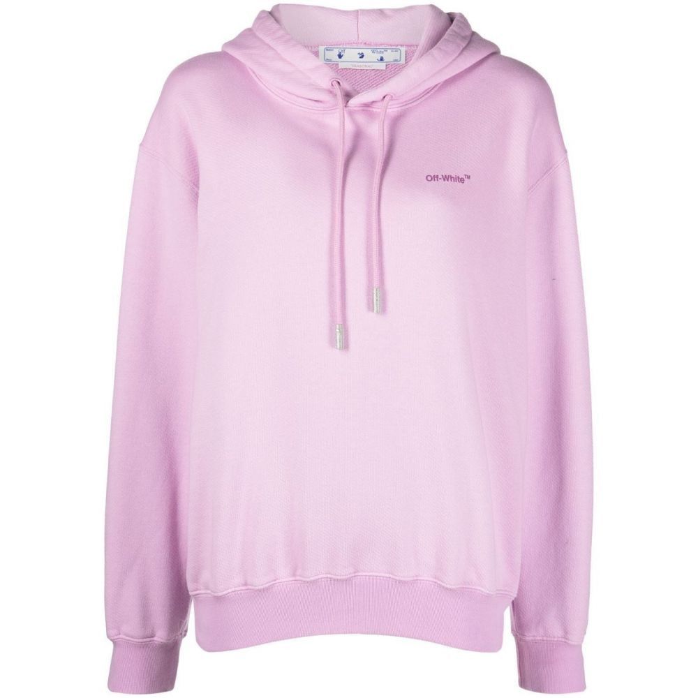 Off-White o1gr1nt0125 Diag Regular Hoodie in Lilac Size XXS / US 00 / IT 34 - 1 Thumbnail