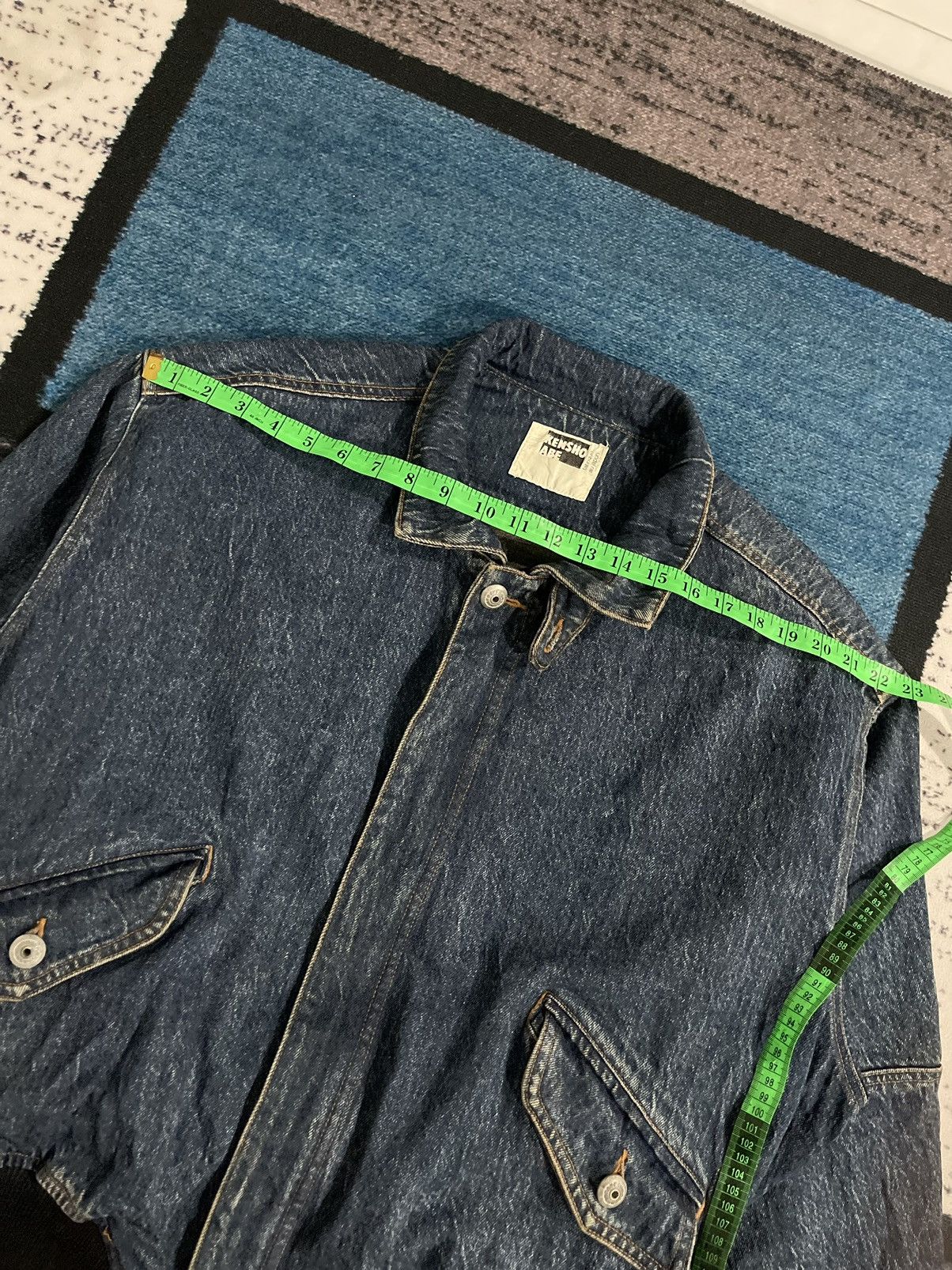 Japanese Brand × Kensho Abe Vintage Kensho Abe Denim Bomber Jacket Size US XL / EU 56 / 4 - 22 Thumbnail