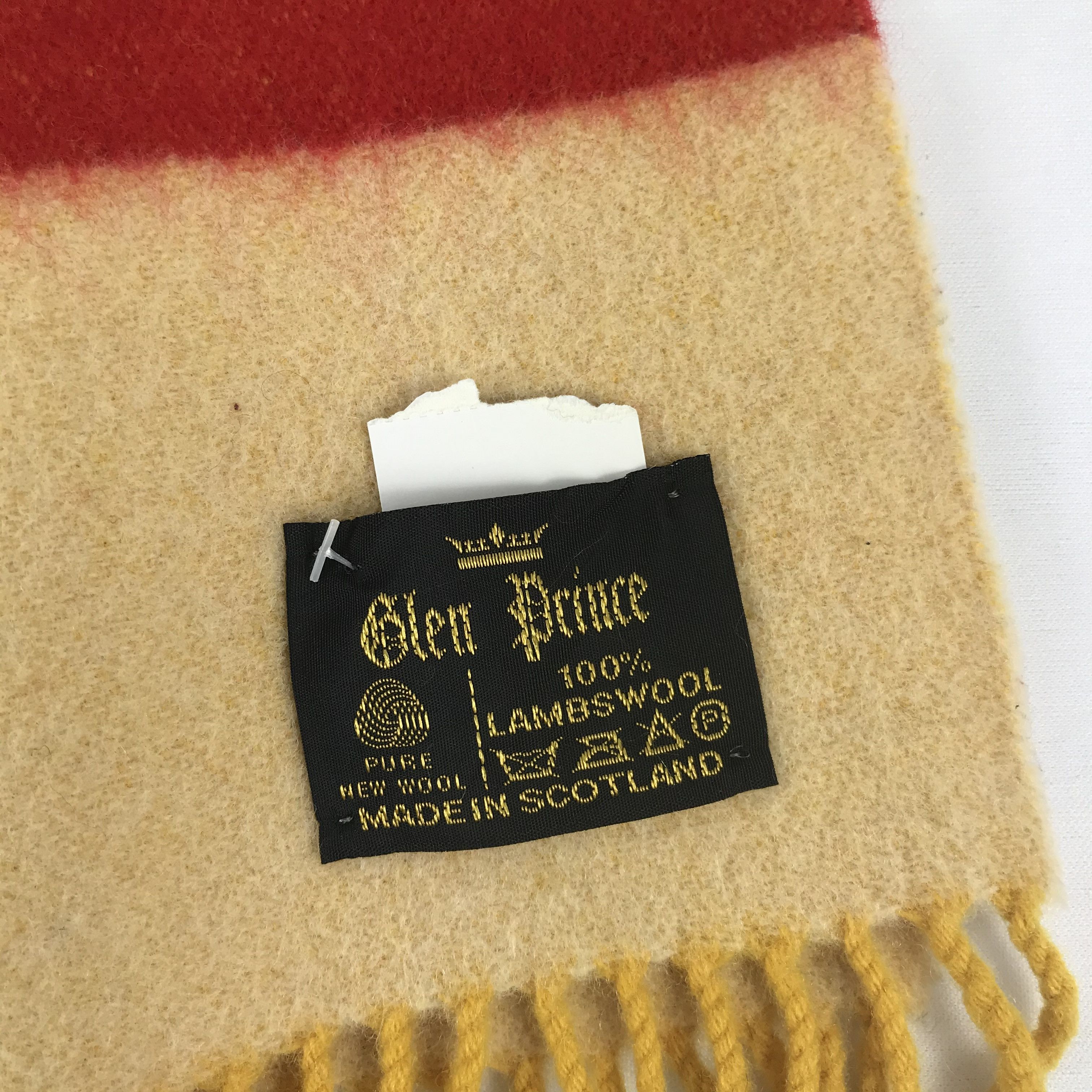 Japanese Brand Vintage Glen Prince Scarf Stripe Muffler Winter Wool - . Size ONE SIZE - 4 Thumbnail