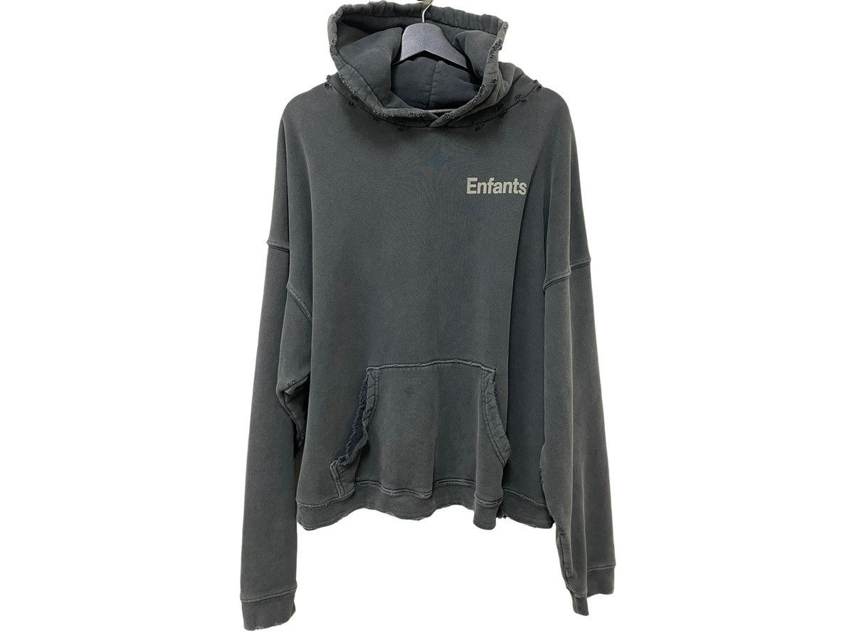 Pre-owned Enfants Riches Deprimes Erd 23fw Drug Ticket To Death Hoodie In Washed Gray