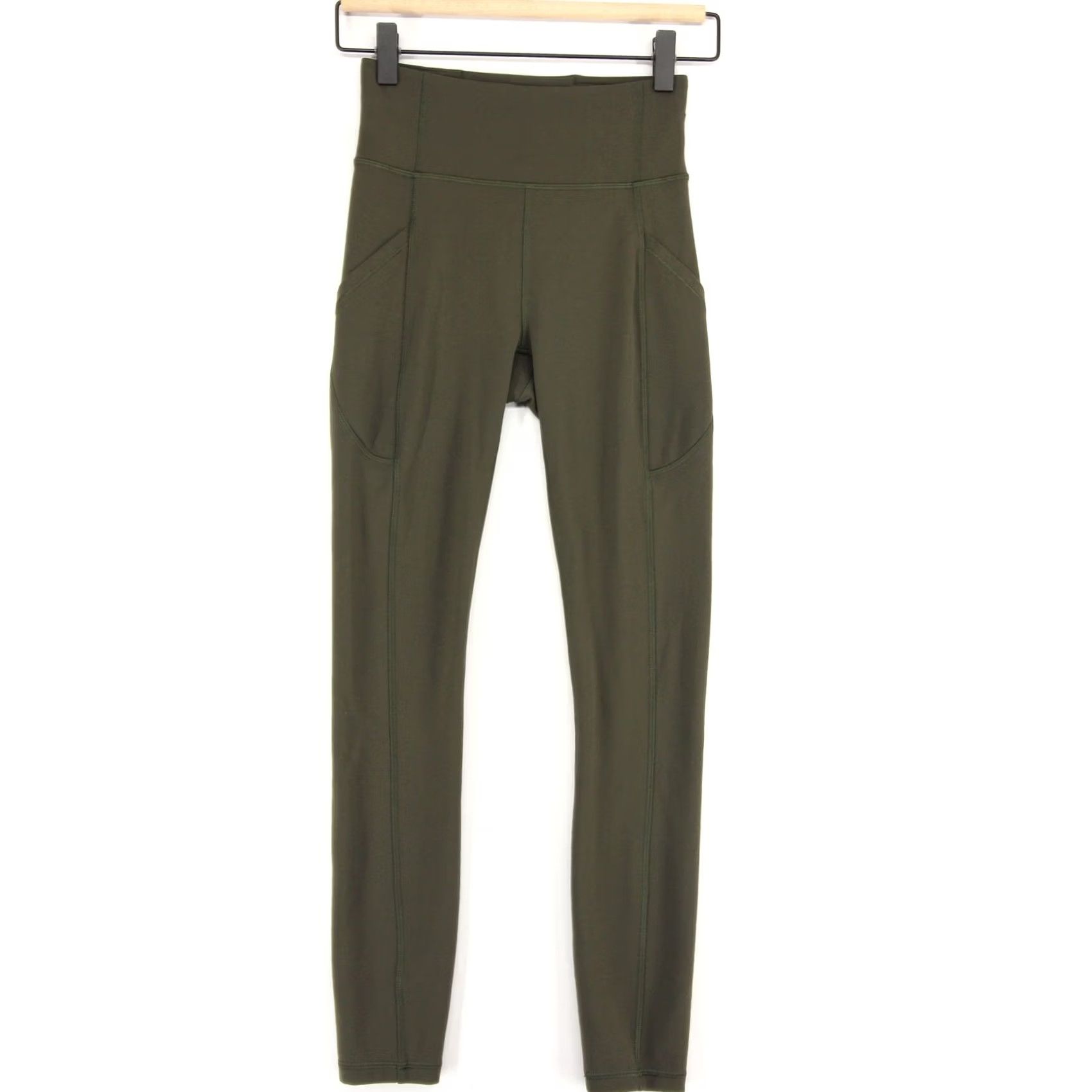 Lululemon Lululemon All The Right Places Leggings Womens 2 Dark Olive Pockets Lossless Activewear Luxtreme High Rise Tight Slim Skinny Inseam 25 in Size 26" / US 2 / IT 38 - 2 Thumbnail