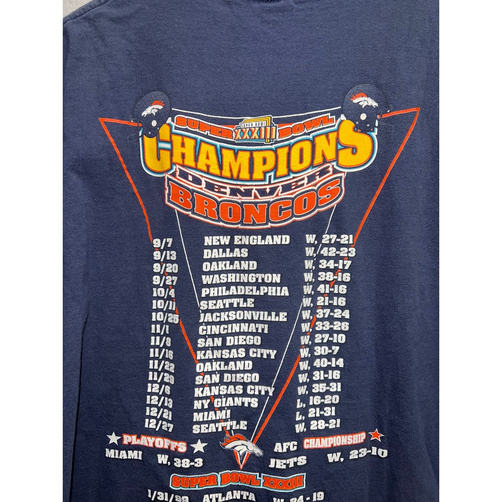 Starter Vintage Super Bowl Denver Broncos Shirt 33 Tee 90s XL Size US XL / EU 56 / 4 - 8 Thumbnail