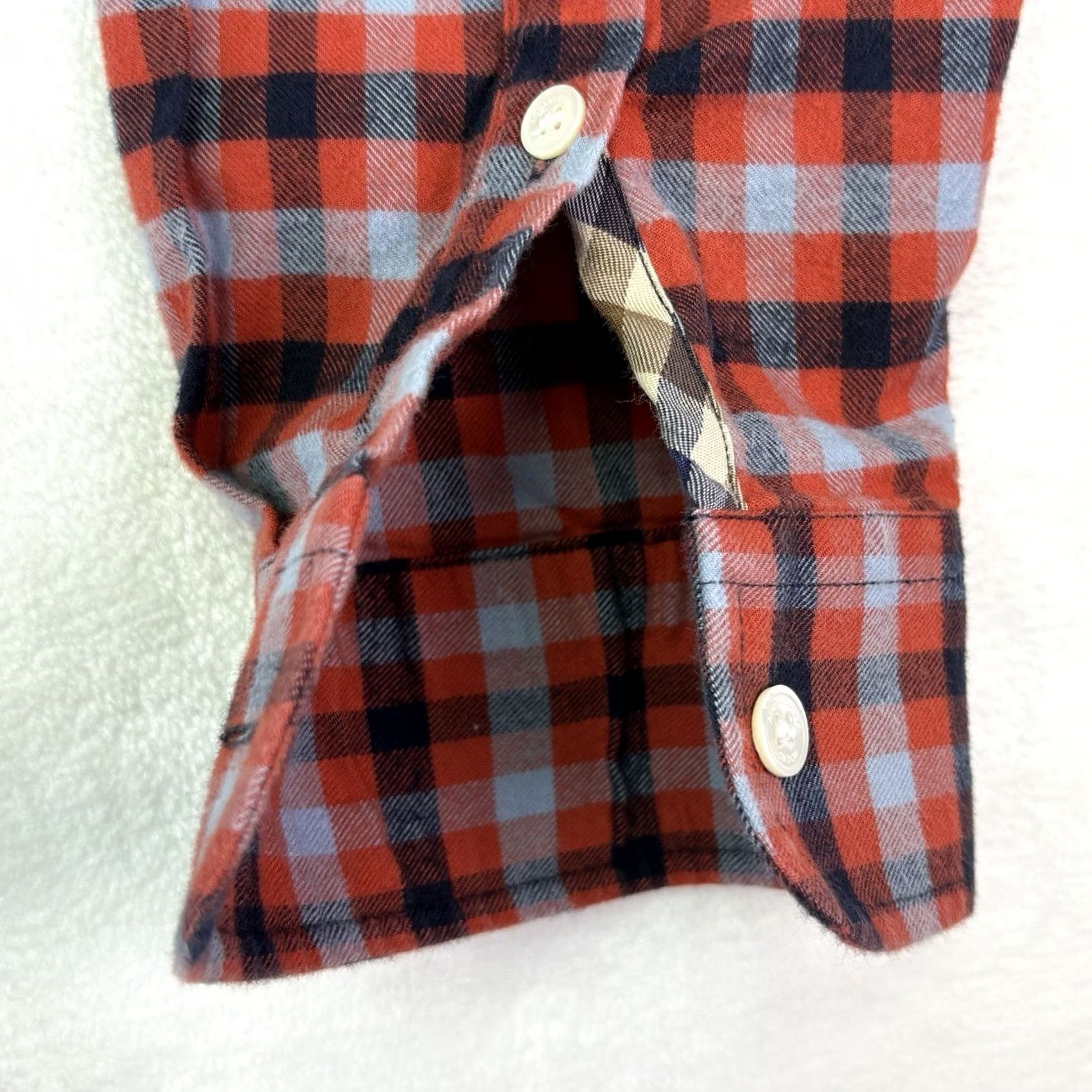 Aquascutum Aquascutum Shirt Mens M Red Navy Flannel Tattersall Plaid Long Sleeve Button Down Size US M / EU 48-50 / 2 - 6 Thumbnail