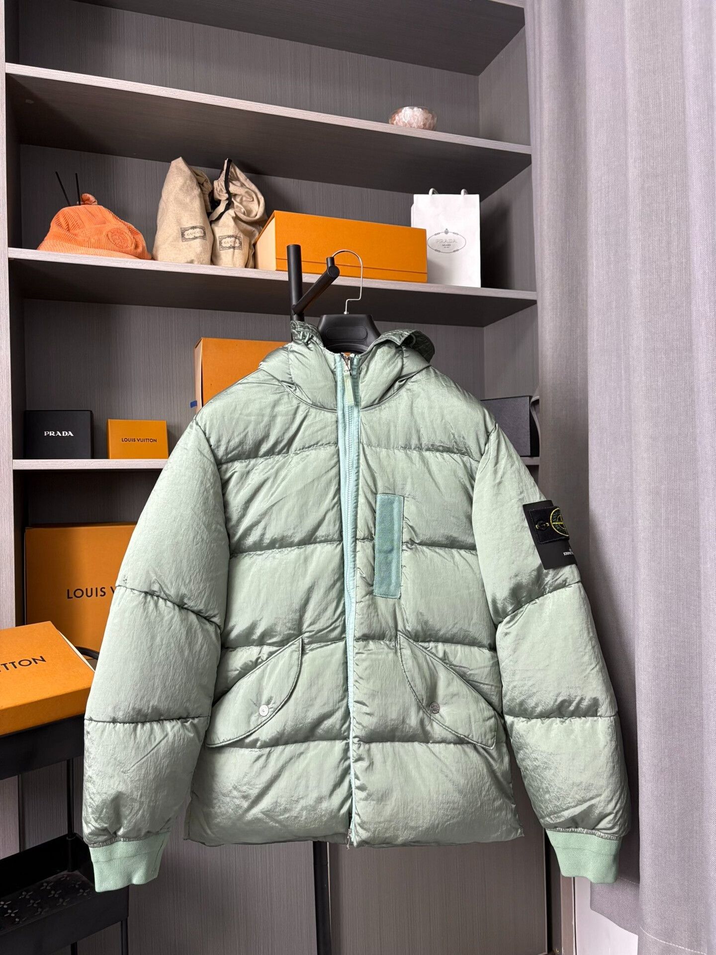 Stone Island Stone Island Nylon Down Green Heavy Coat S Men Size US S / EU 44-46 / 1 - 1 Thumbnail