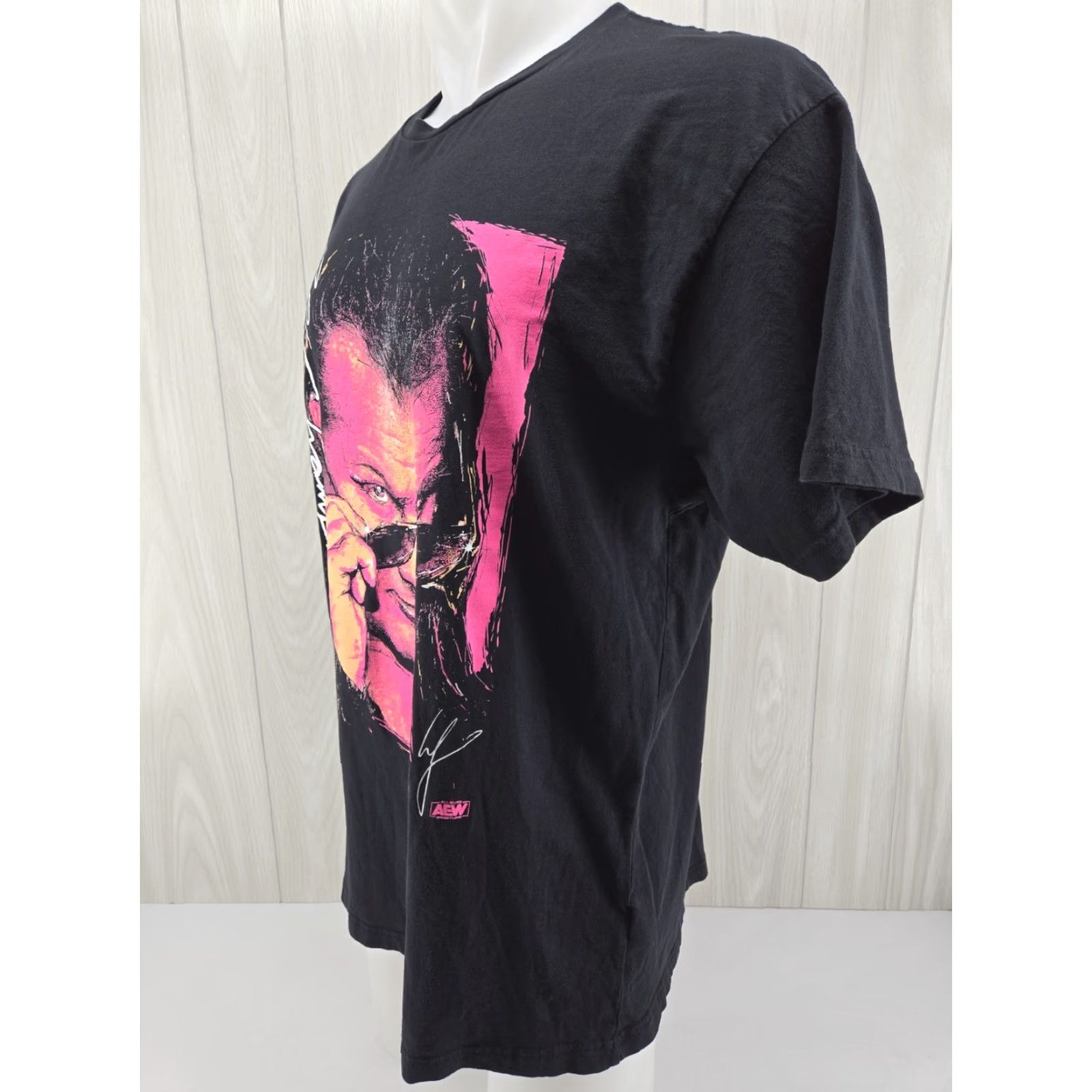 Champion Chris Jericho Le Champion AEW Shirt Black Pink XL Shirt Wrestling Mens Short Sleeve T-Shirt Graphic Print Size US XL / EU 56 / 4 - 4 Thumbnail