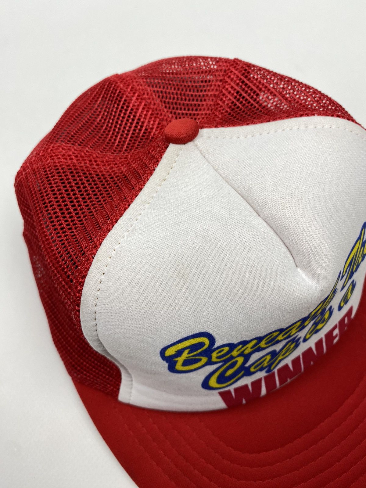 Vintage 1990’s Vintage Winner Quote Trucker Snap Back Hat Size ONE SIZE - 3 Thumbnail