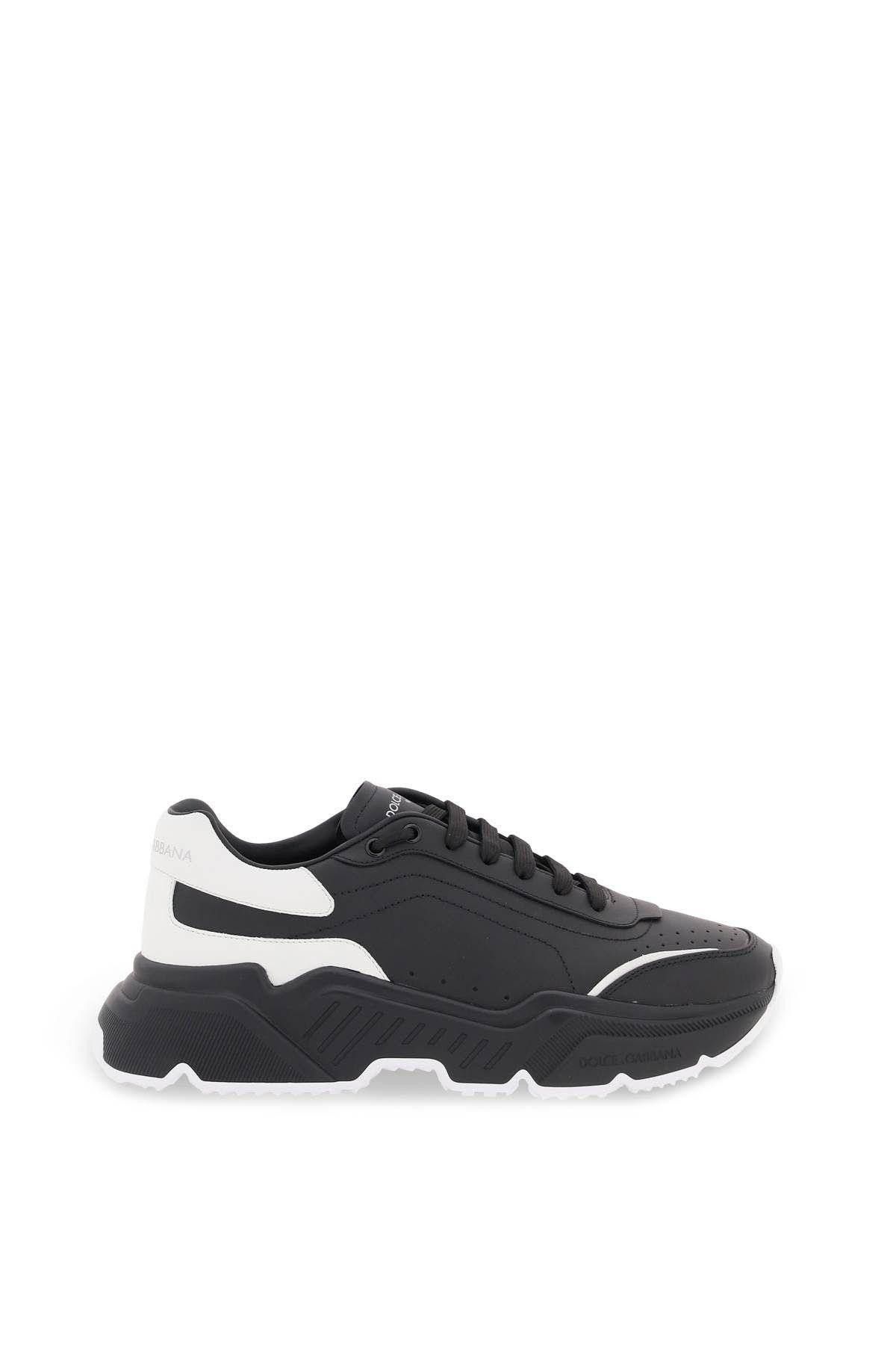 image of Dolce Gabbana Leather Daymaster Sneakers Size Eu 41 For Men in White/Black