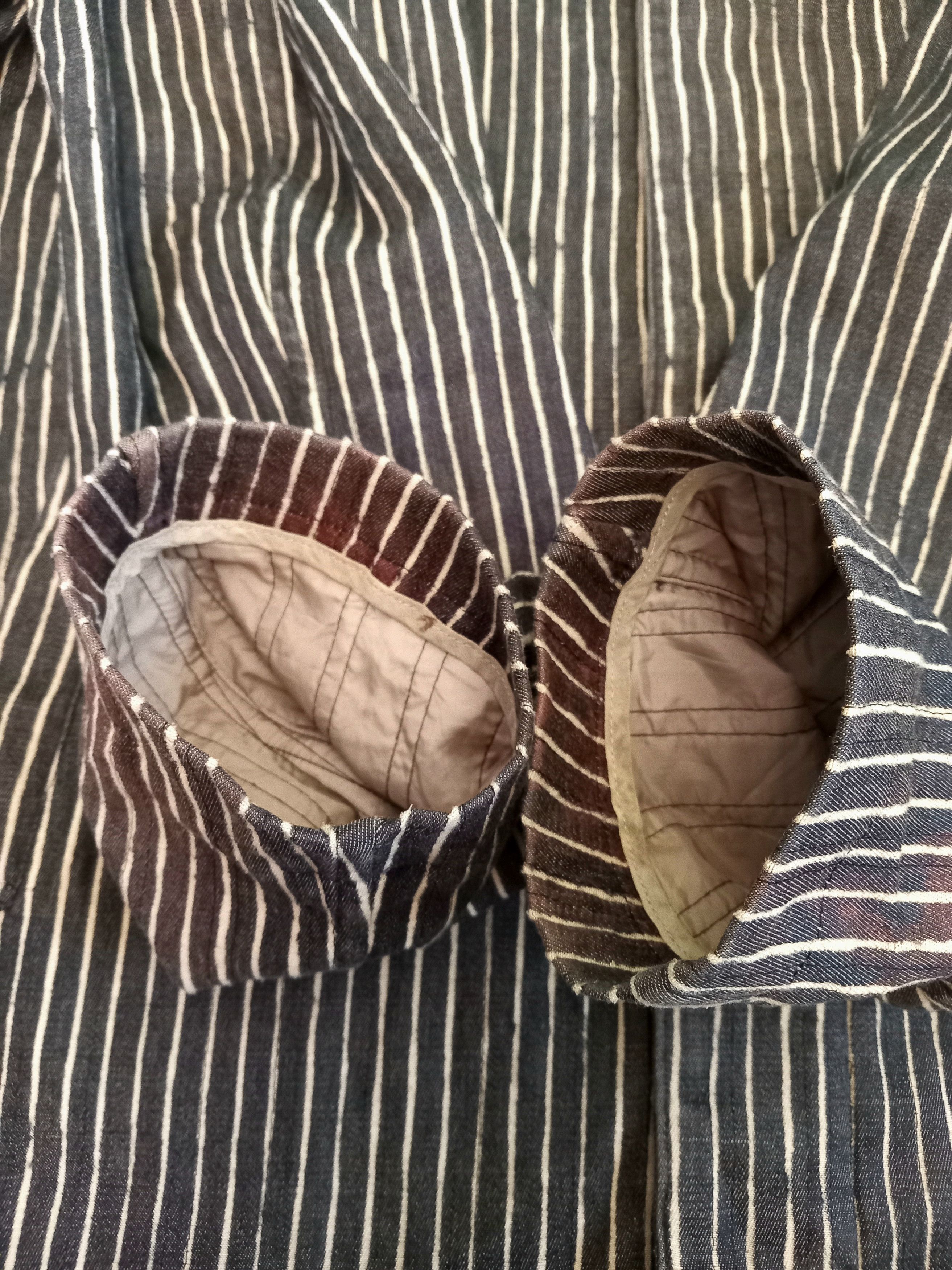 Designer × Gaultier Homme Objet × Jean Paul Gaultier GAULTIER HOMME OBJET Button Hickory Faded Jacket Size US L / EU 52-54 / 3 - 13 Thumbnail