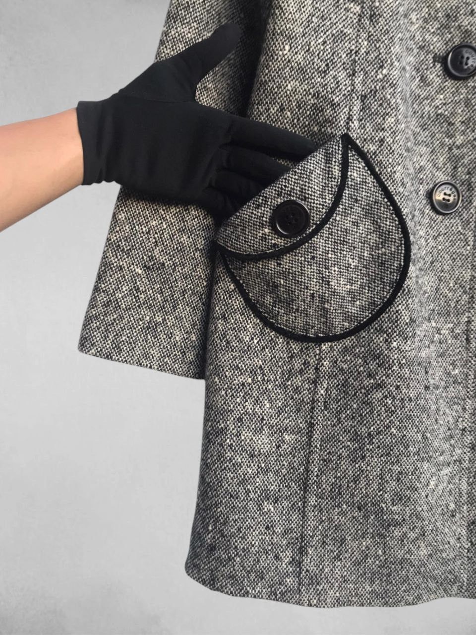 Courreges Courreges 21 Logo Button Tweed Coat Size S / US 4 / IT 40 - 10 Thumbnail
