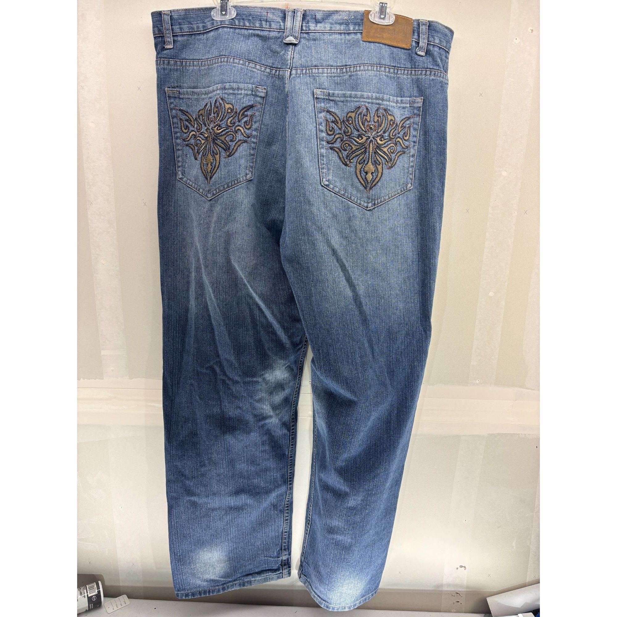 Brooklyn Xpress Vintage Y2K Brooklyn Express Jeans 42x31 Baggy Wide Leg Grun Size US 42 / EU 58 - 3 Thumbnail