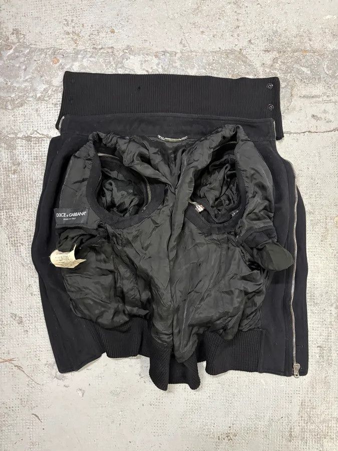 Dolce & Gabbana AW2003 Dolce & Gabbana Black Nylon Detachable Sleeve Bomber Jacket Size US S / EU 44-46 / 1 - 9 Thumbnail