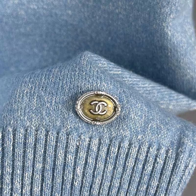 Chanel Chanel Blue Ruffled Collar Knit Sleeveless Top Size XS / US 0-2 / IT 36-38 - 4 Thumbnail