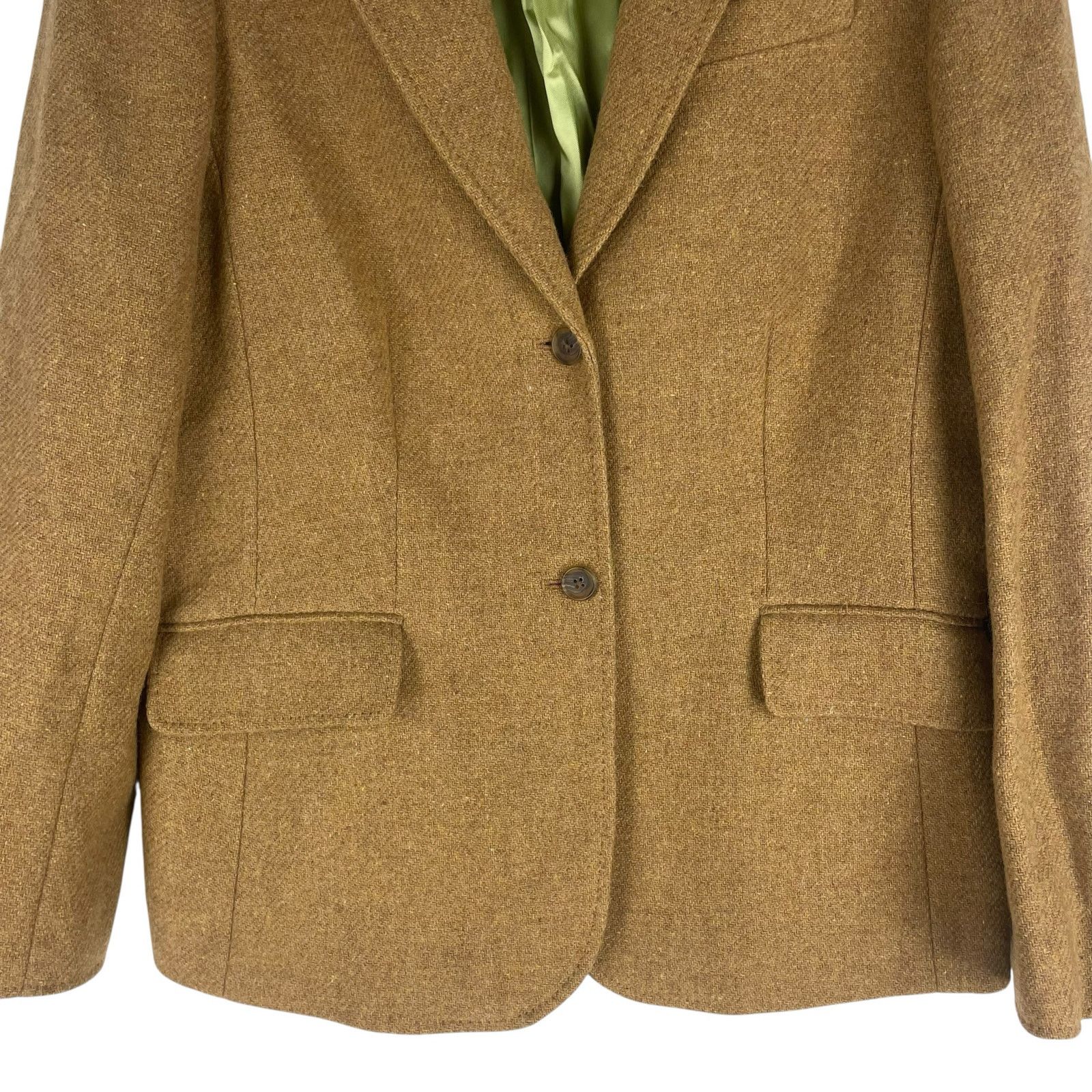 Lands' End Lands' End Wool Mohair Blend 2 Button Blazer Jacket Camel 12 Size XL / US 12-14 / IT 48-50 - 5 Thumbnail