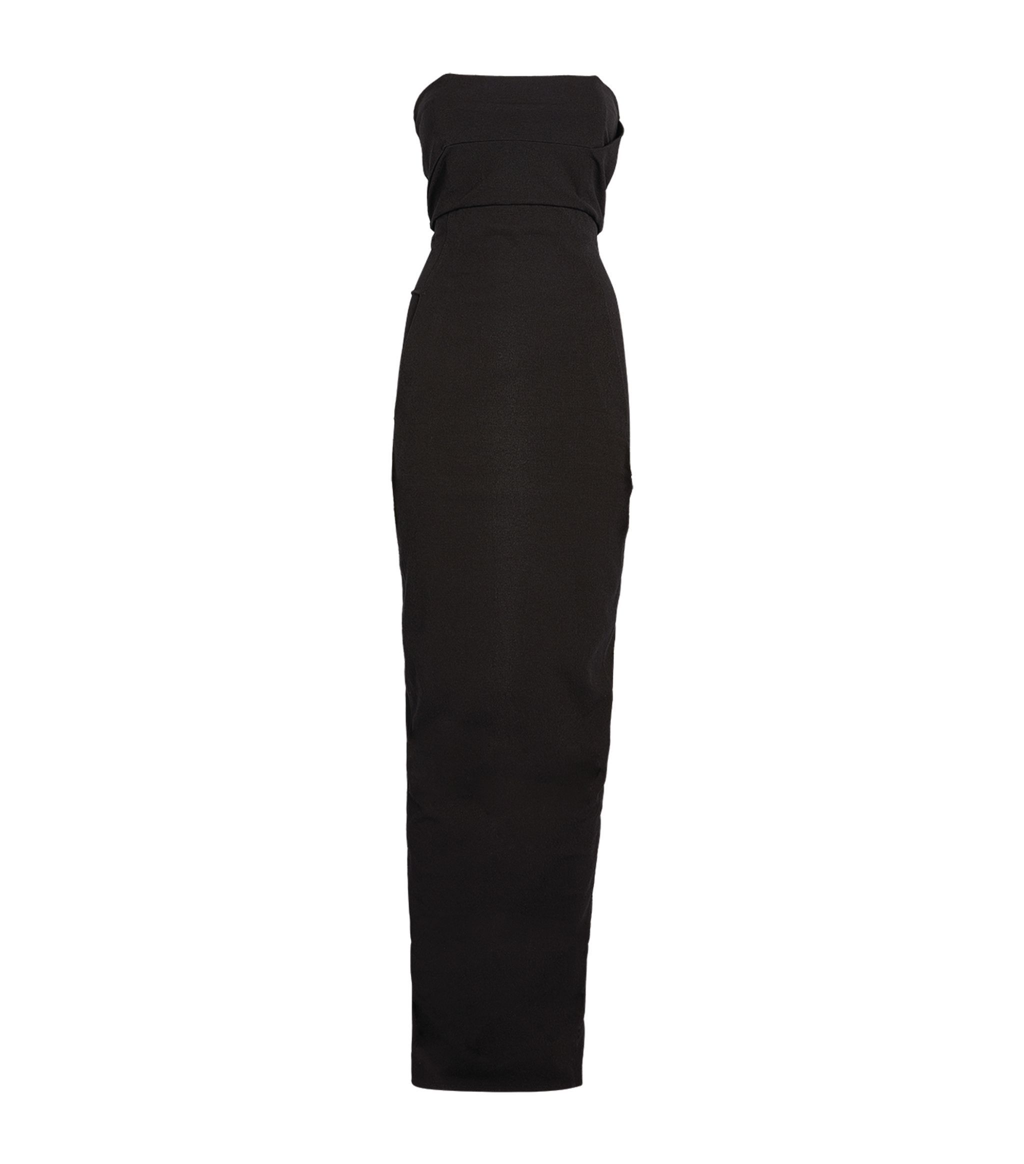 Rick Owens Rick Owens Babel SS19 Black Grosgrain Bustier Gown Size S / US 4 / IT 40 - 1 Thumbnail