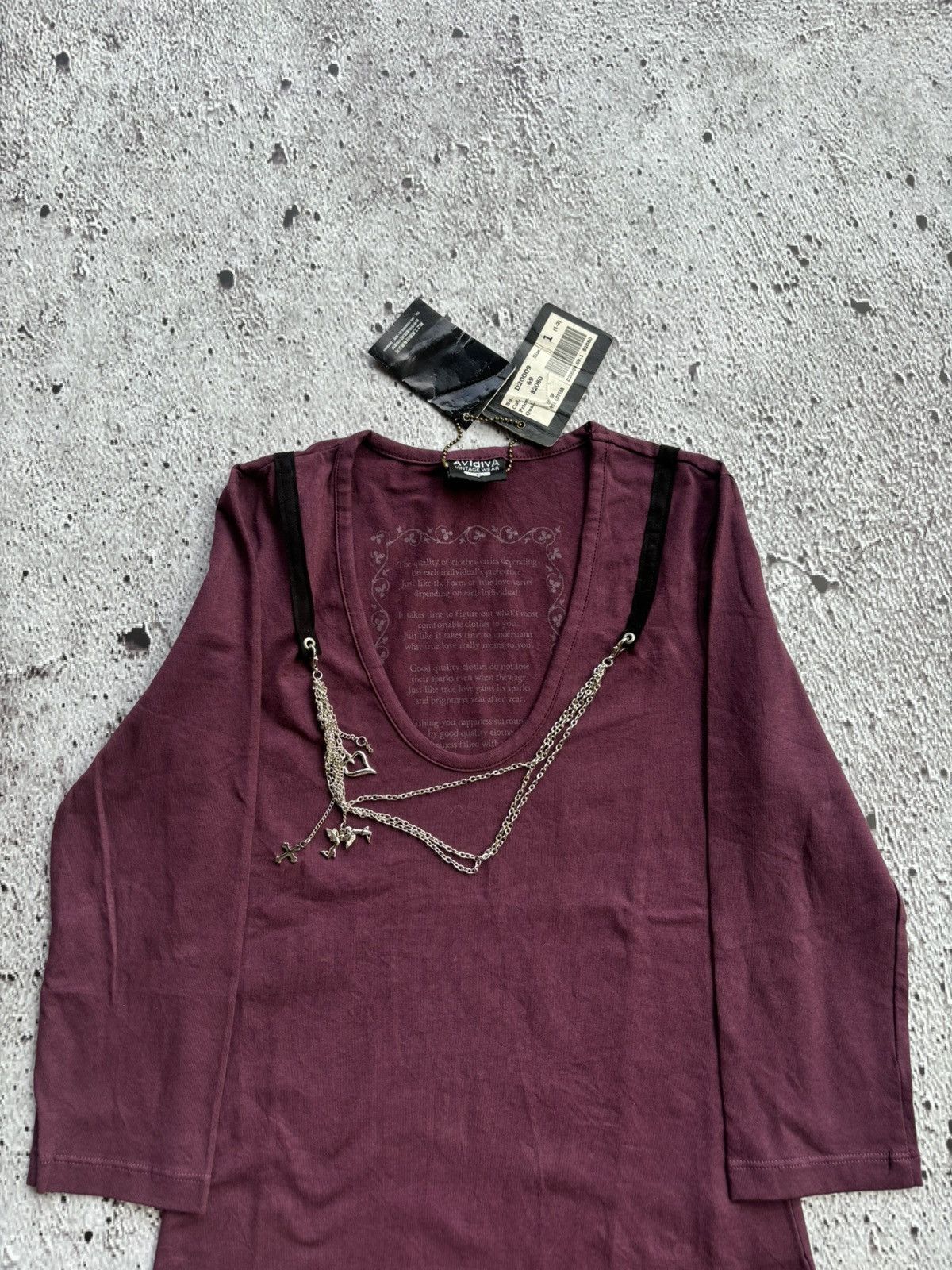 Hysteric Glamour Y2k Avidiva Necklace Style Longsleeve Size M / US 6-8 / IT 42-44 - 2 Thumbnail