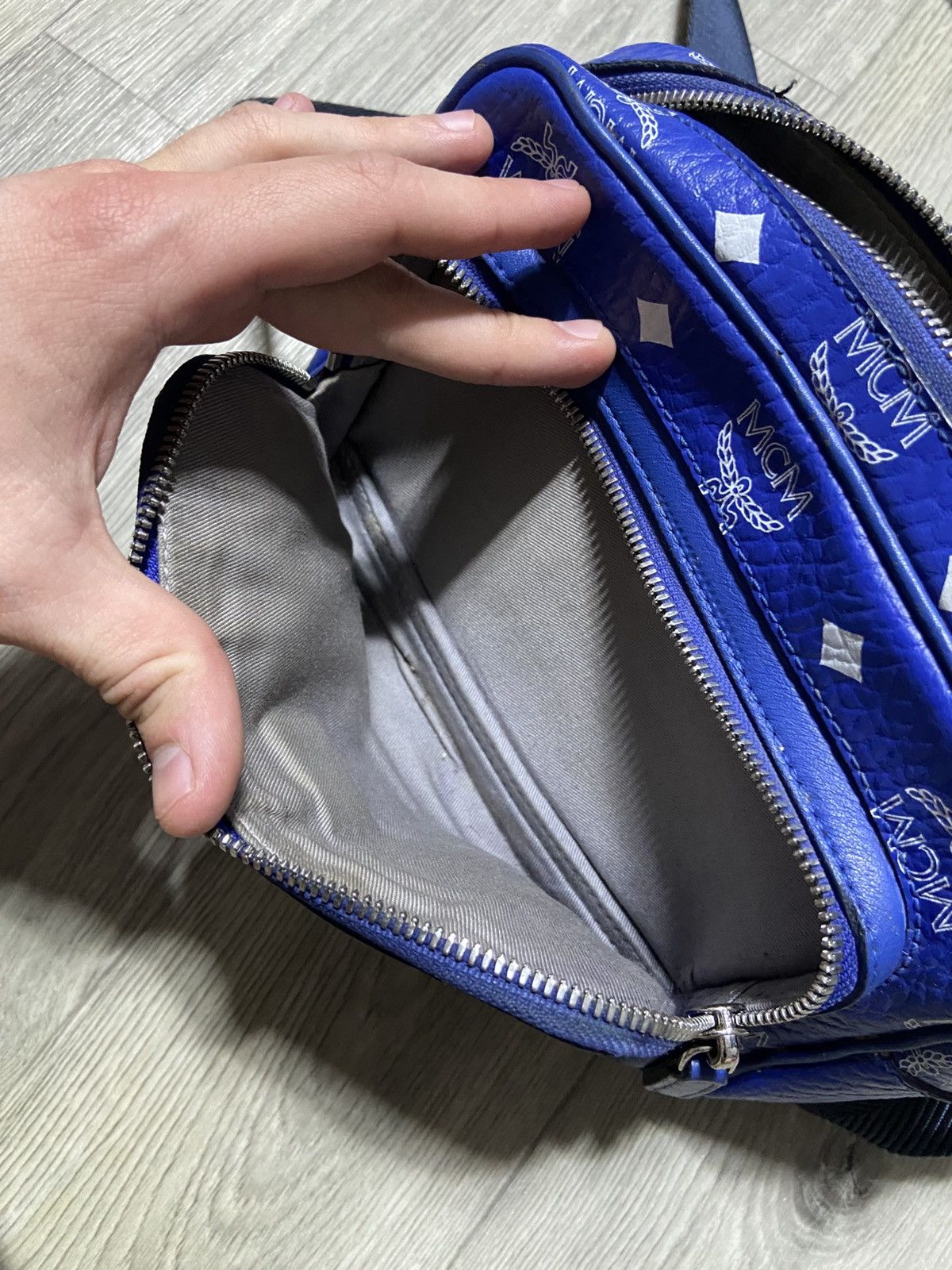 MCM MCM blue monogram crossbody bag Size ONE SIZE - 13 Thumbnail