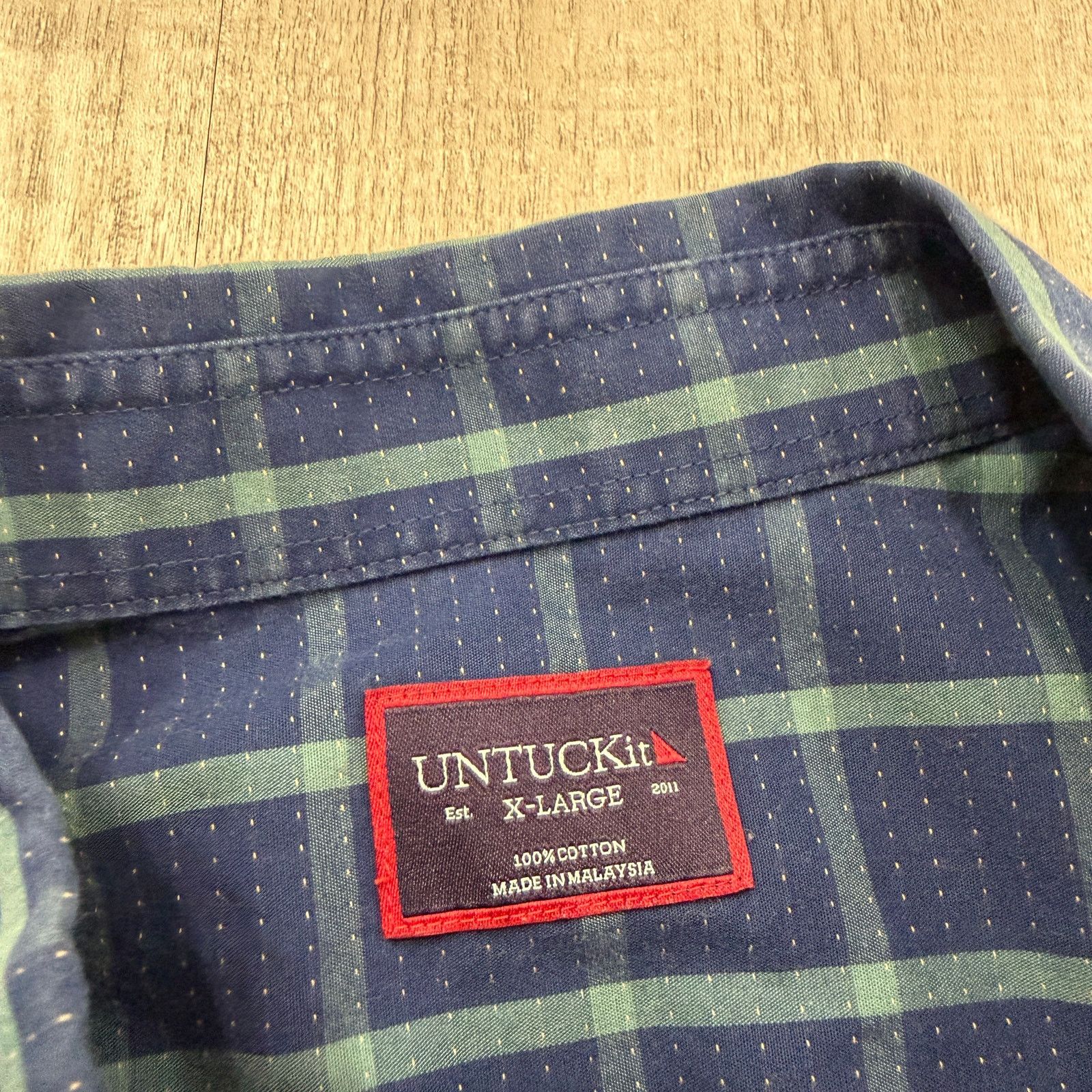 UNTUCKit Untuckit Corison Button Down Shirt Men's Extra Large XL Blue Size US XL / EU 56 / 4 - 4 Thumbnail