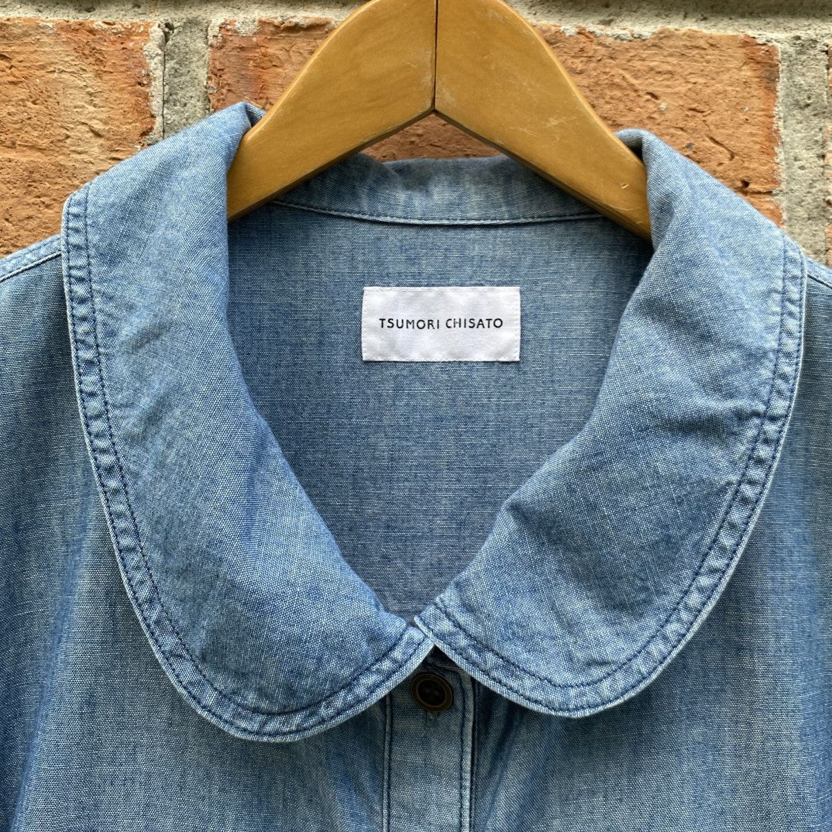Tsumori Chisato TSUMORI CHISATO Blue Denim Romper with Peter Pan Collar Size M / US 6-8 / IT 42-44 - 6 Thumbnail