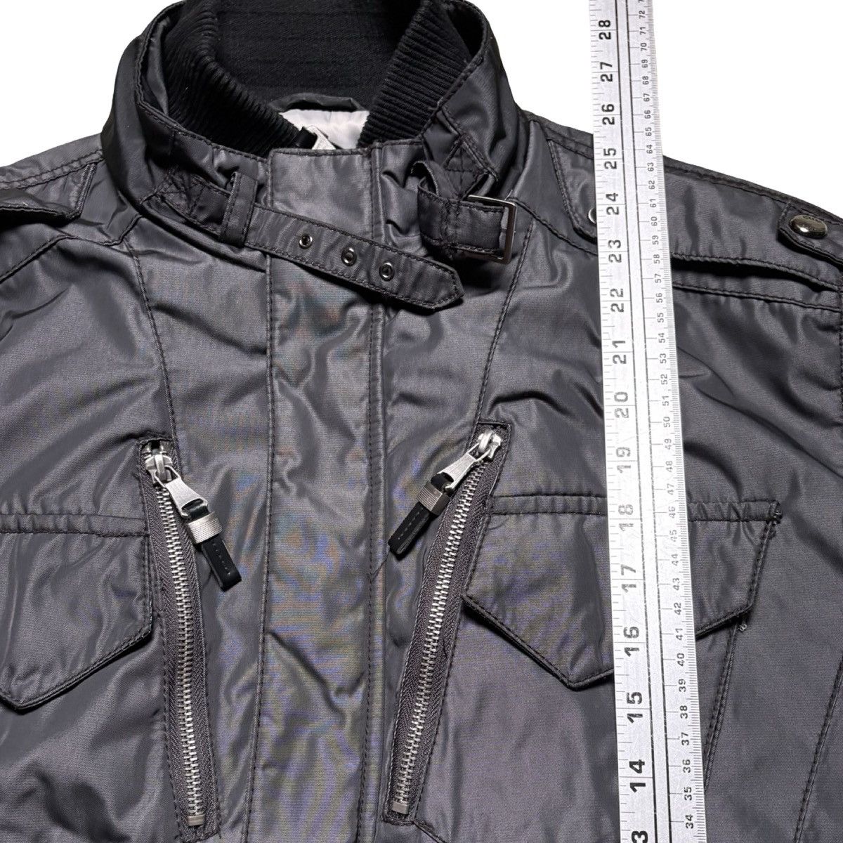 Zara Zara Moda Black Nylon 6 Pocket Chin Strap Bomber Jacket 2XL Size US XXL / EU 58 / 5 - 4 Thumbnail