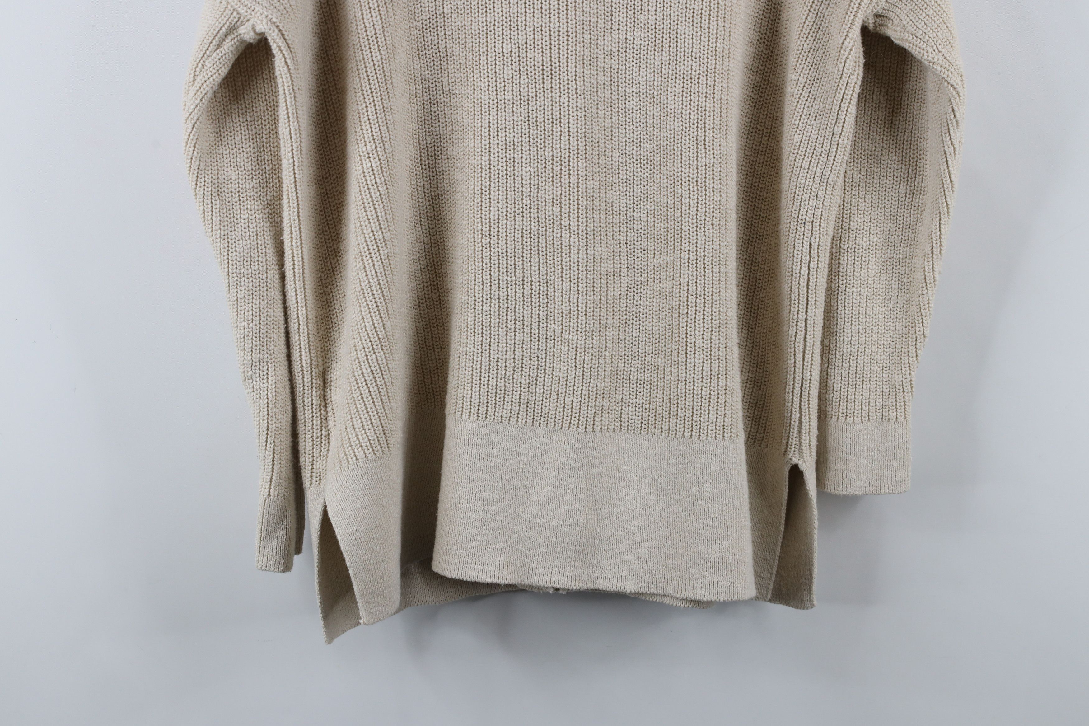 Madewell × Vintage Madewell Cotton Ribbed Knit Lovell Cardigan Sweater Beige Size M / US 6-8 / IT 42-44 - 11 Thumbnail