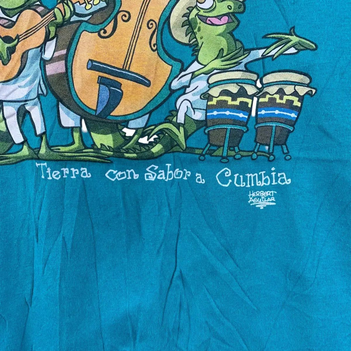Vintage Vintage EL SALVADOR Tierra Con Sabor A Cumbia Band Tee Shirt Size S / US 4 / IT 40 - 5 Thumbnail
