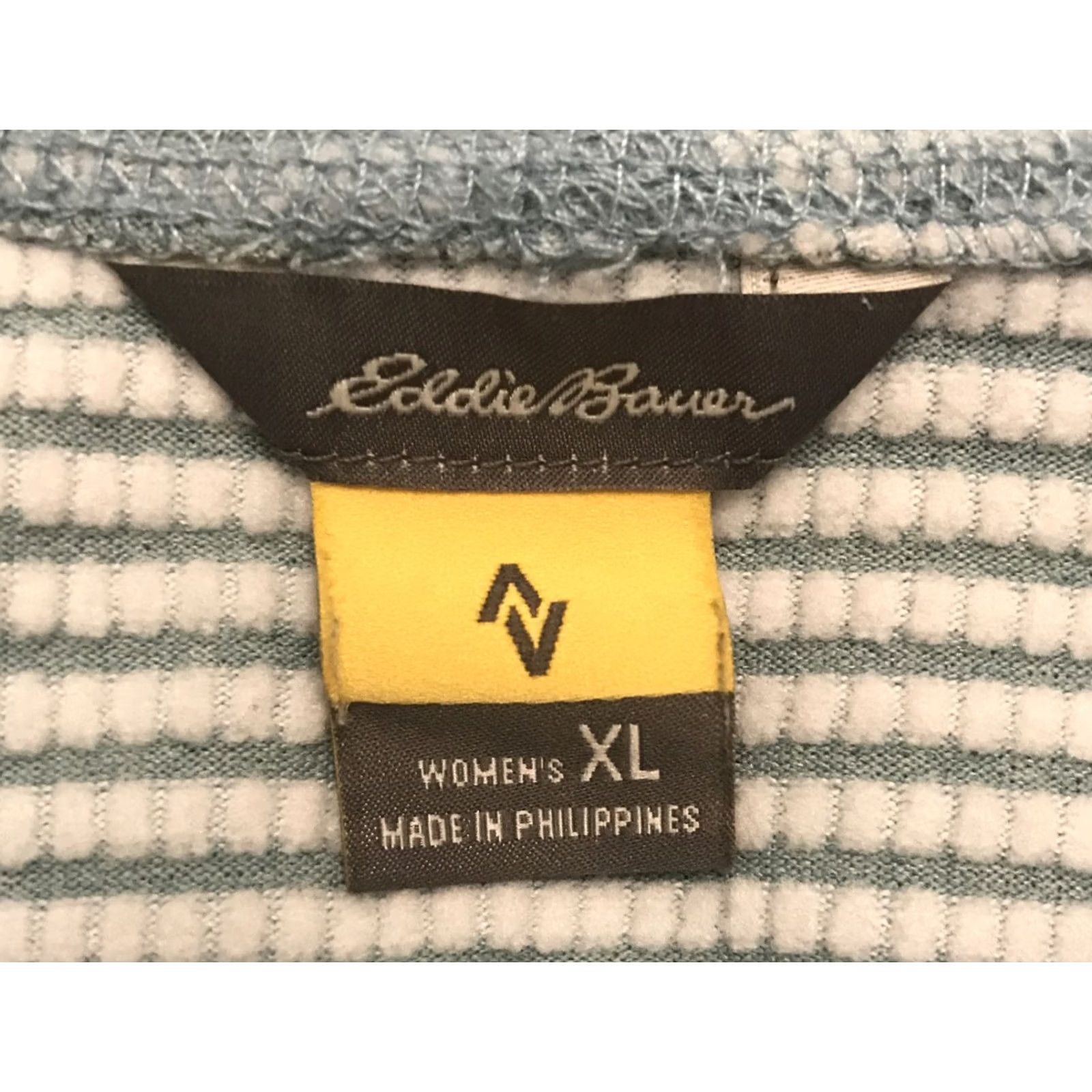 Eddie Bauer Eddie Bauer Top Womens XL Blue Women Hooded Pullover turquoise striped Size XL / US 12-14 / IT 48-50 - 3 Thumbnail