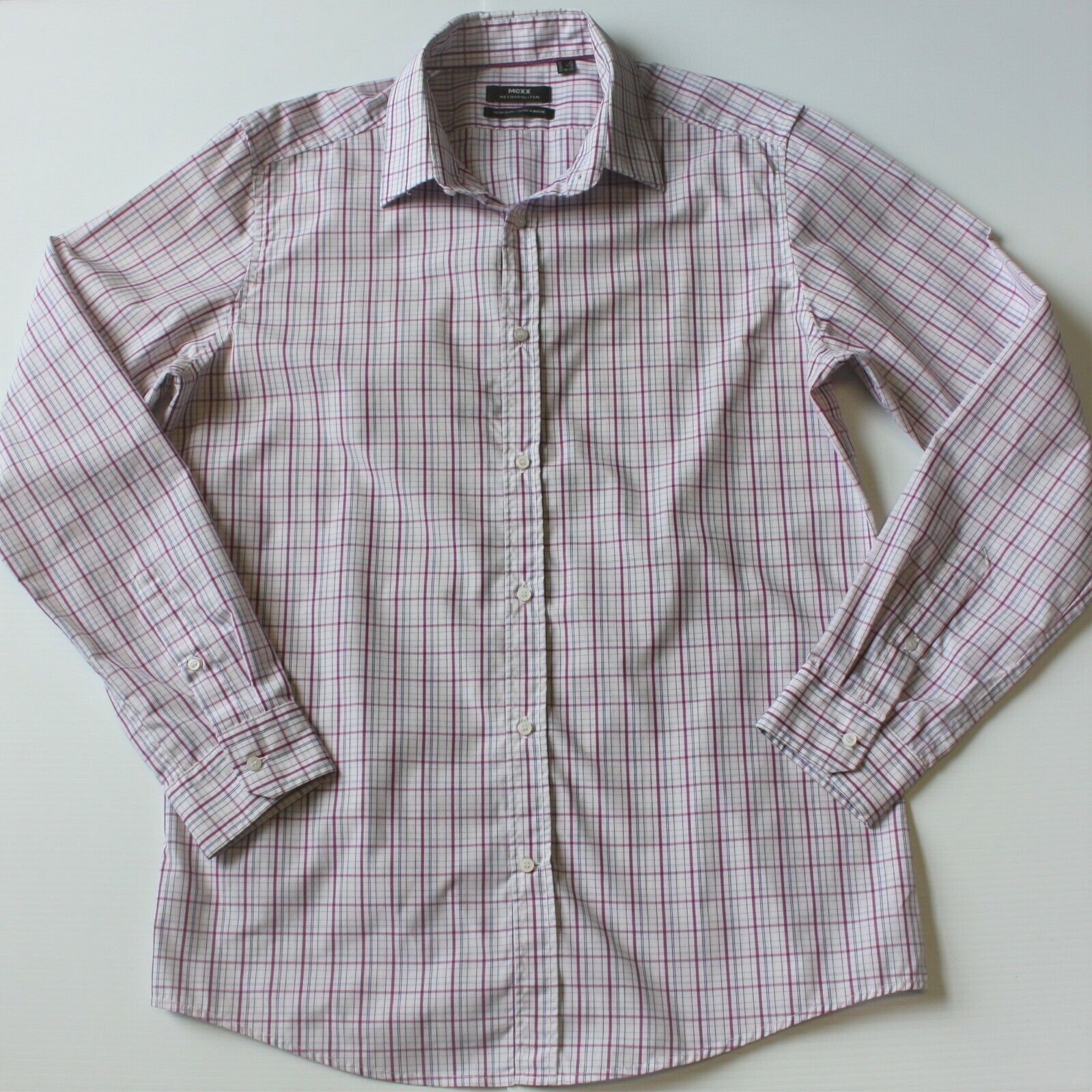 Mexx Metropolitan Slim Fit Men's Checkered Print Dress Shirt Size US XL / EU 56 / 4 - 1 Thumbnail