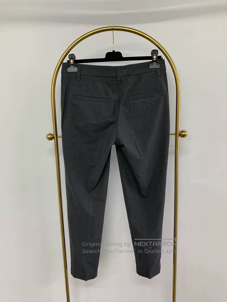 Brunello Cucinelli Brunello Cucinelli Gray beaded long trousers Size 26" / US 2 / IT 38 - 3 Thumbnail