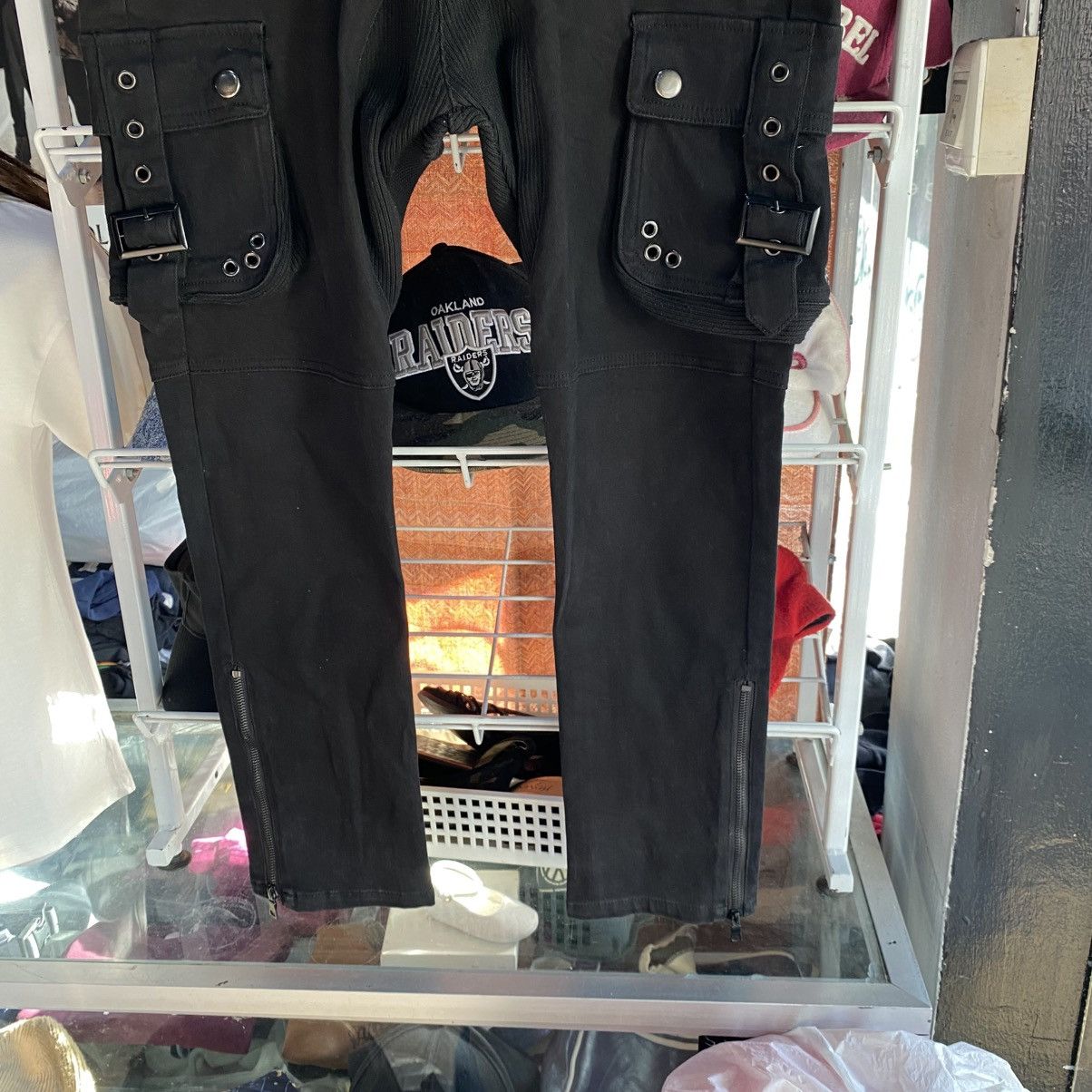 Japanese Brand 💥BONDAGE💥Archival Xfrm Japan Sick Punk Style Cargo Denim Size US 32 / EU 48 - 4 Thumbnail
