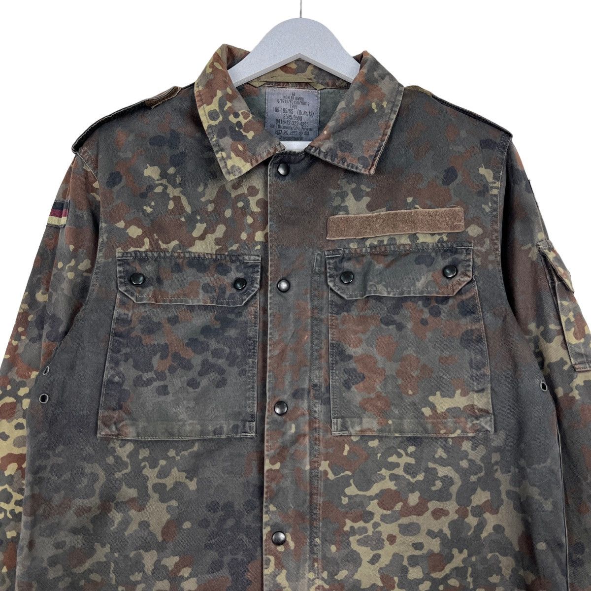 Vintage 🔥 VINTAGE GERMAN MILITARY GE KOHLER GMBH CAMO FIELD JACKET Size US M / EU 48-50 / 2 - 3 Thumbnail