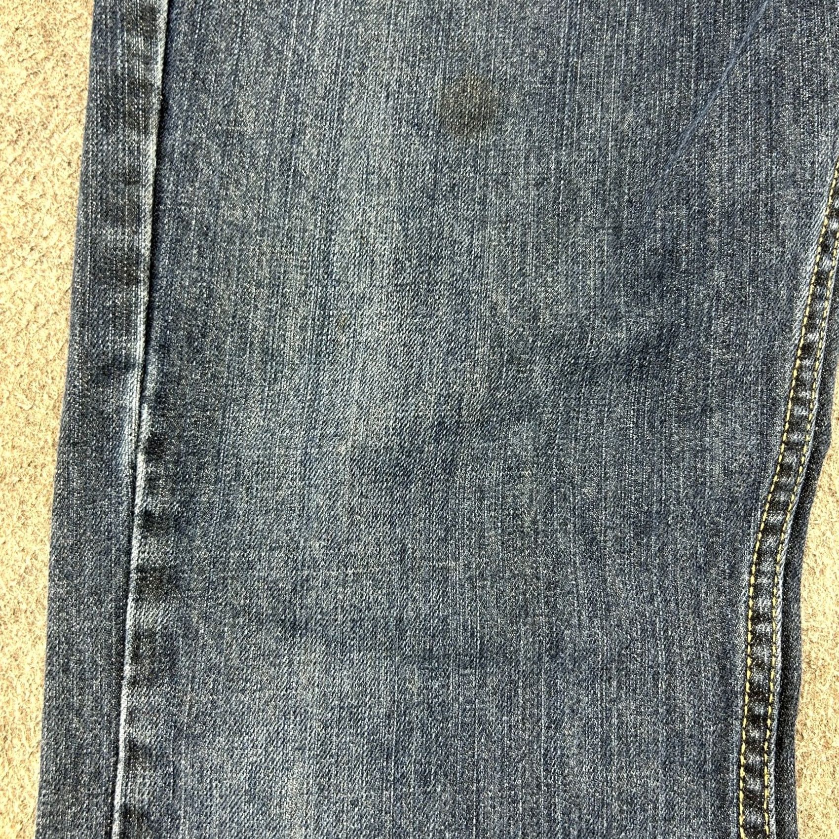 Levi's Levi's 527 Jeans Mens 36x30 Blue Bootcut Regular Fit Dark Wash Denim Distressed Cotton Jeans Cowboy Bagged Pocket Pattern Logo Belt Loops 5-Pocket Size US 36 / EU 52 - 7 Thumbnail