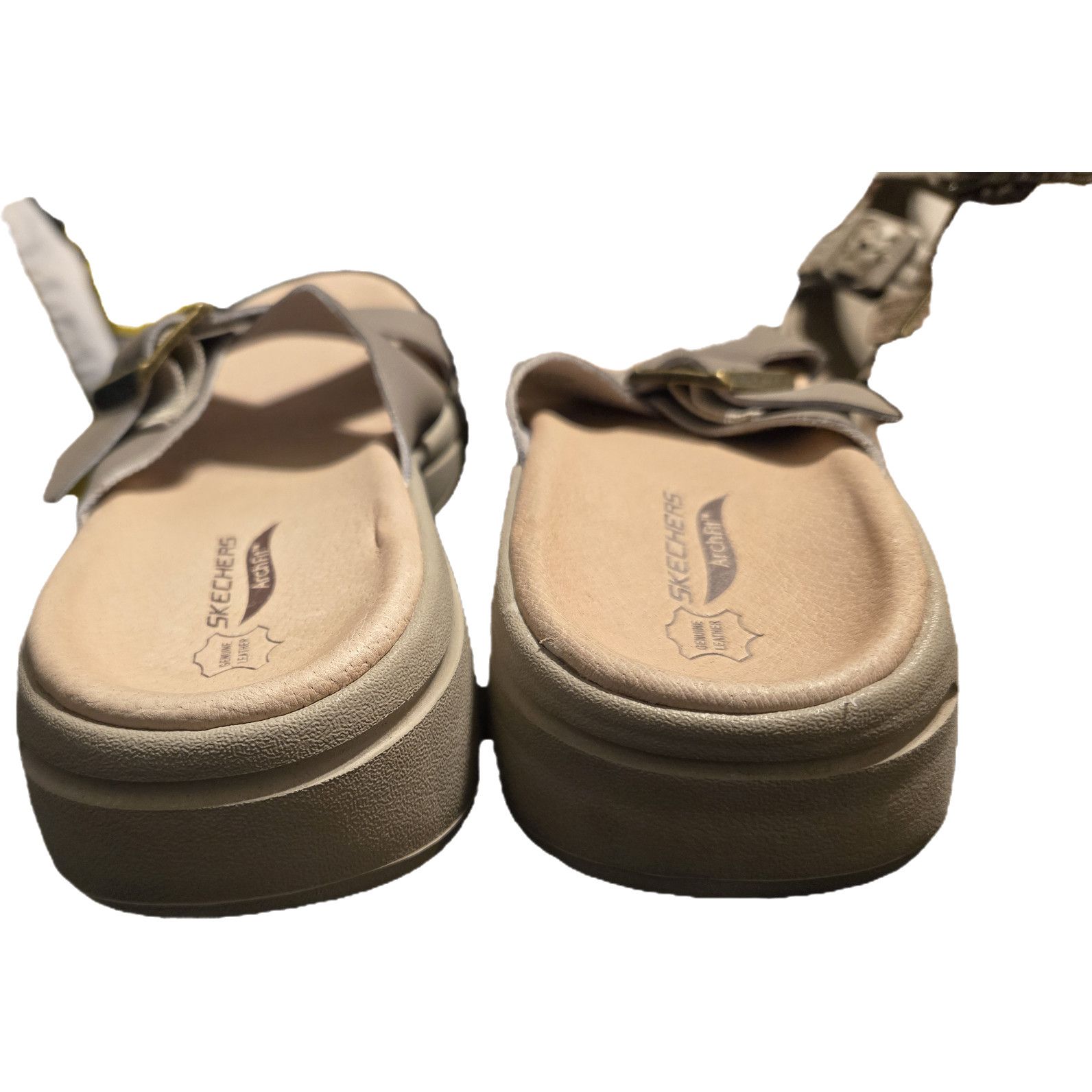 SKECHERS ​Skechers Arch Fit Leather Cross Strap Slide Sandals 8 Size US 8 / IT 38 - 3 Thumbnail