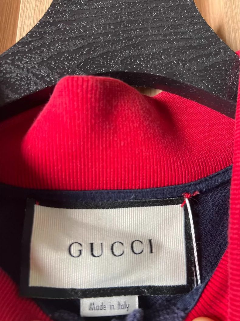Gucci Gucci Dark blue and red collar double G embroidered Polo sh Size US L / EU 52-54 / 3 - 3 Thumbnail