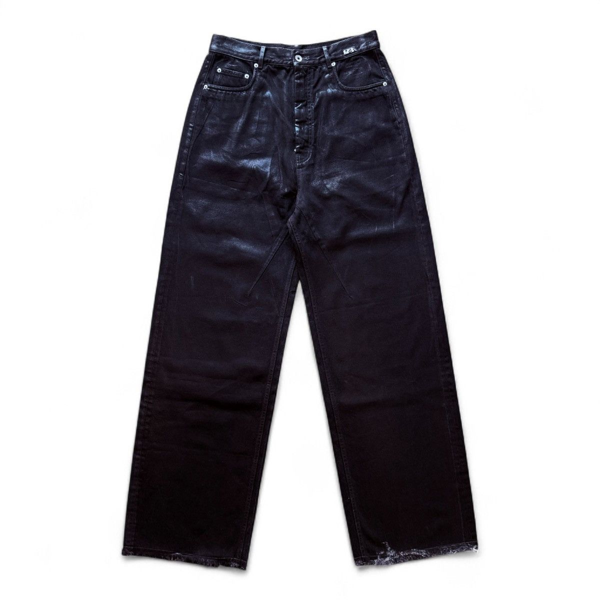 Geth Wide Leg Wax Denim Pants