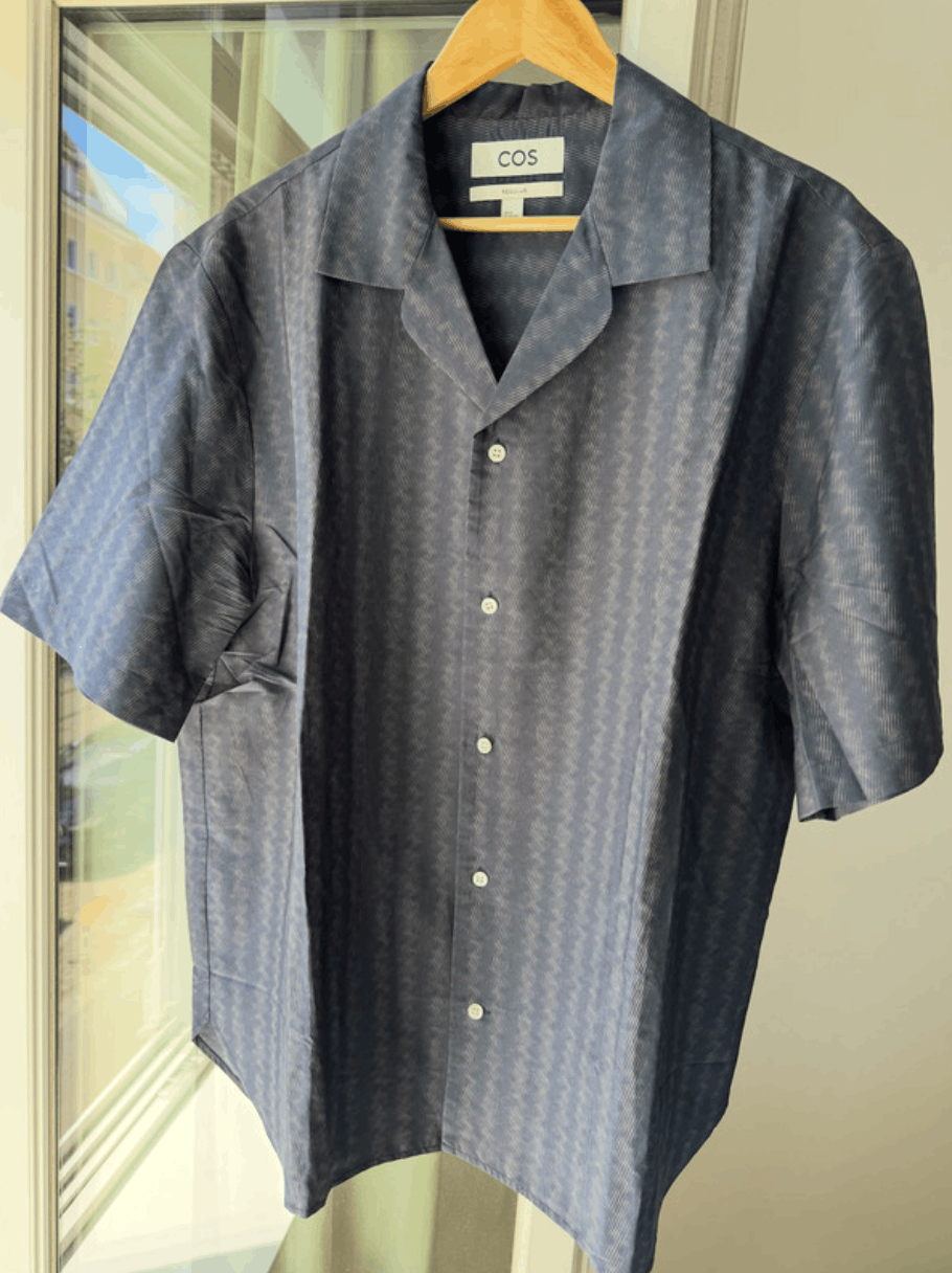 Cos Relaxed Short-sleeve Shirt Cotton Zig Zag Pattern XL Size US XL / EU 56 / 4 - 1 Thumbnail