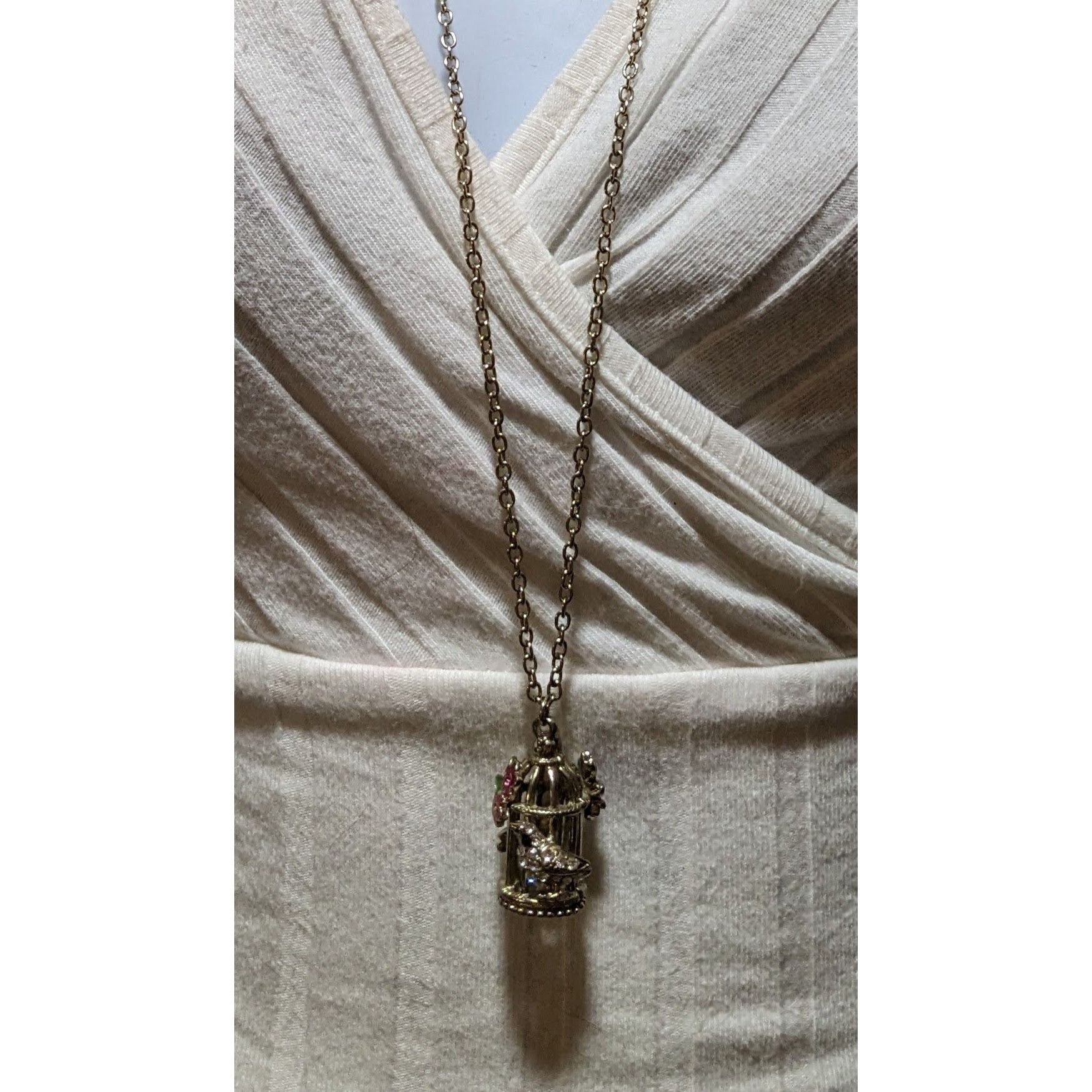 Other Cottagecore Gold Floral Birdcage Necklace Size ONE SIZE - 11 Thumbnail