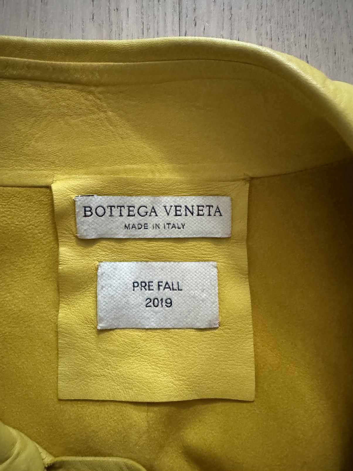 Bottega Veneta Bottega Veneta Yellow Leather Coat Size US XL / EU 56 / 4 - 5 Thumbnail