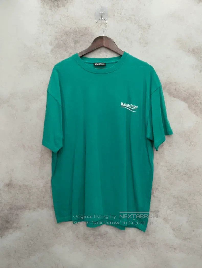 Balenciaga Balenciaga Blue Destroyed Coke Short Sleeve Size US L / EU 52-54 / 3 - 1 Thumbnail