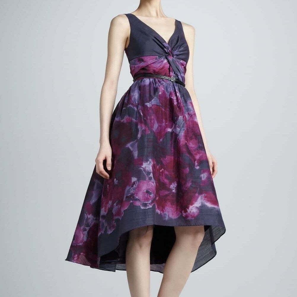 Lela Rose Lela Rose by Neiman Marcus Watercolor High-Low Dress Size M / US 6-8 / IT 42-44 - 1 Thumbnail